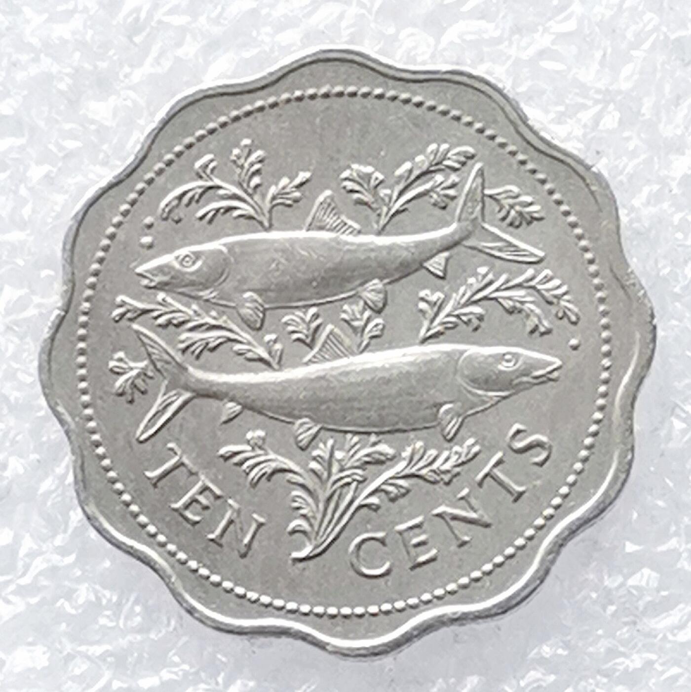 海外回流1元起拍小铺 各国钱币散币场 第14期 巴哈马1980年10分