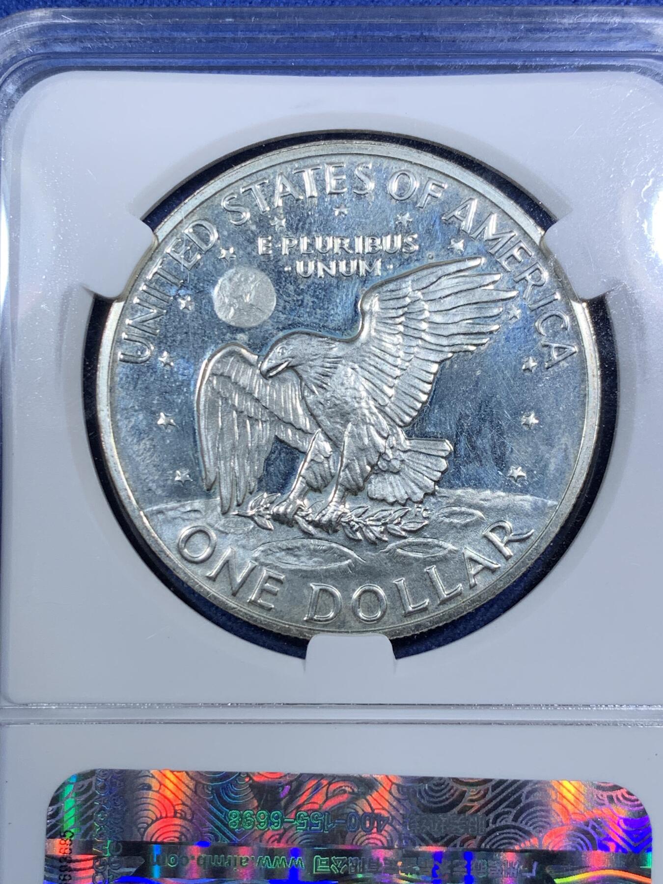 《竞宝斋》第295场- 周日，周一  2场连拍 （全场包邮） 两枚一组 ACG AU55/PF64 1978/1971年美国艾森豪威尔镍/银币 银币为精制银币