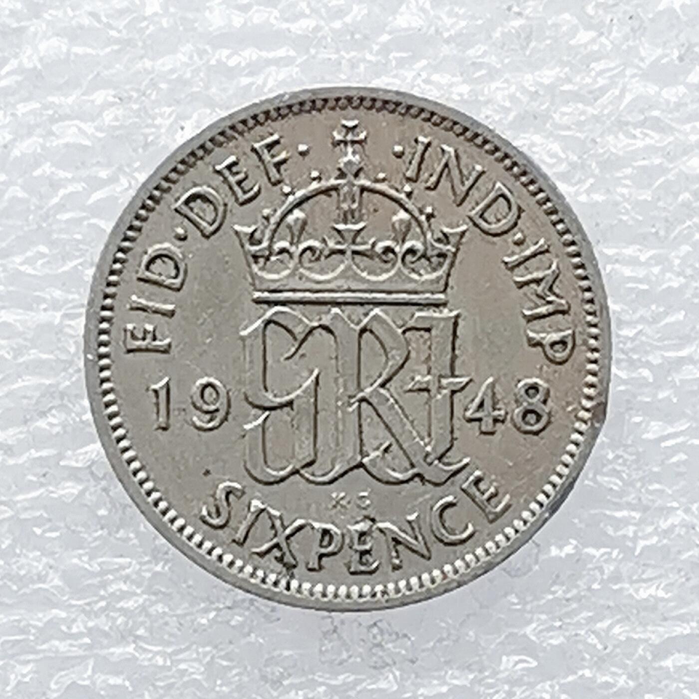 海外回流1元起拍小铺 各国钱币散币场 第14期 英国1948年6便士 乔六