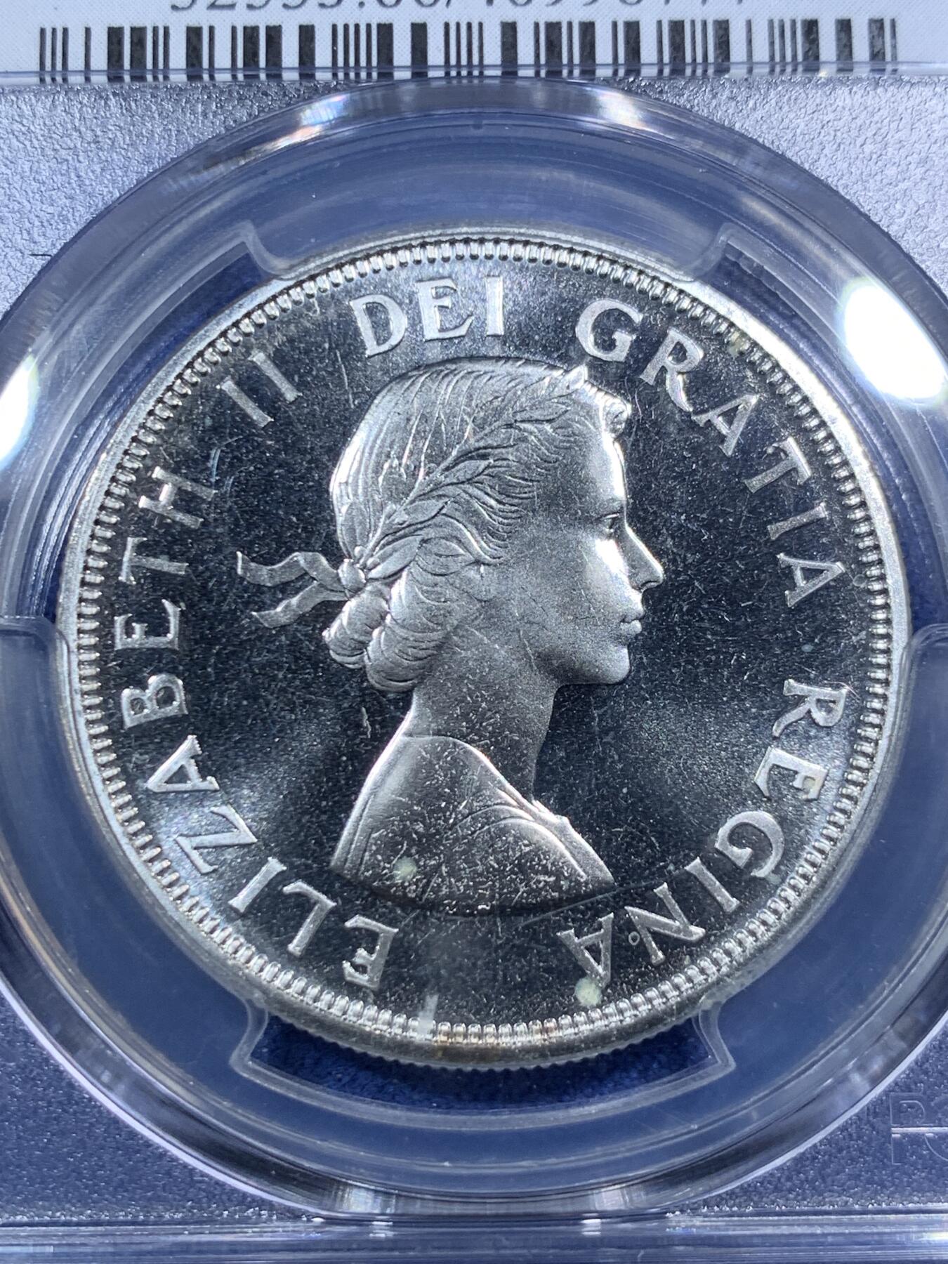 《竞宝斋》第295场- 周日，周一  2场连拍 （全场包邮） NGC PL66 加拿大1964年伊丽莎白二世女王头像夏洛特会议召开100周年纪念1元类精制大银币