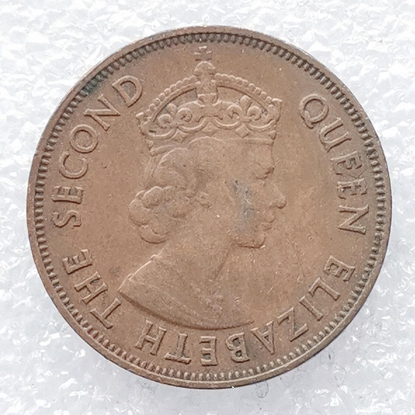 海外回流1元起拍小铺 各国钱币散币场 第14期 1971年英属毛里求斯5分大铜币 好品