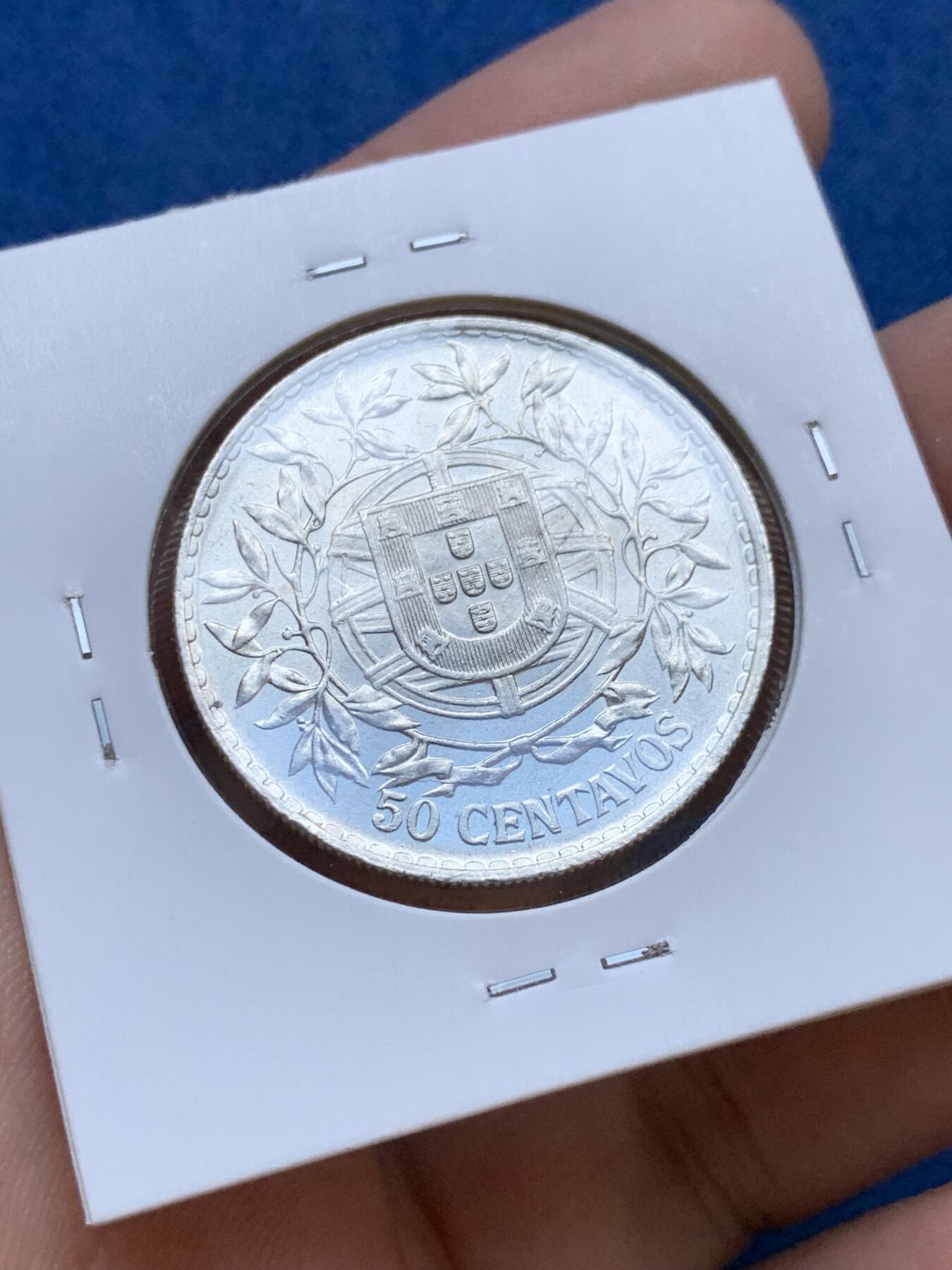 《竞宝斋》第295场- 周日，周一  2场连拍 （全场包邮） 3枚一组 葡萄牙1915-1916年女神版银币