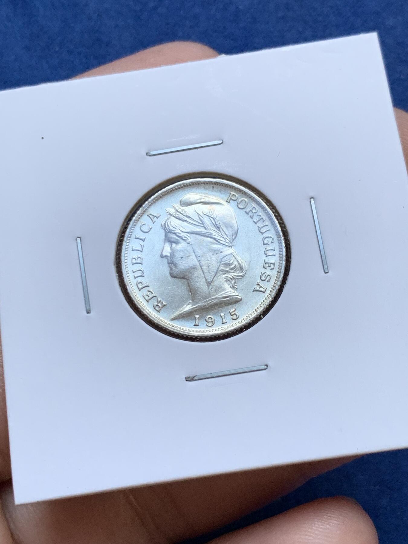 《竞宝斋》第295场- 周日，周一  2场连拍 （全场包邮） 3枚一组 葡萄牙1915-1916年女神版银币