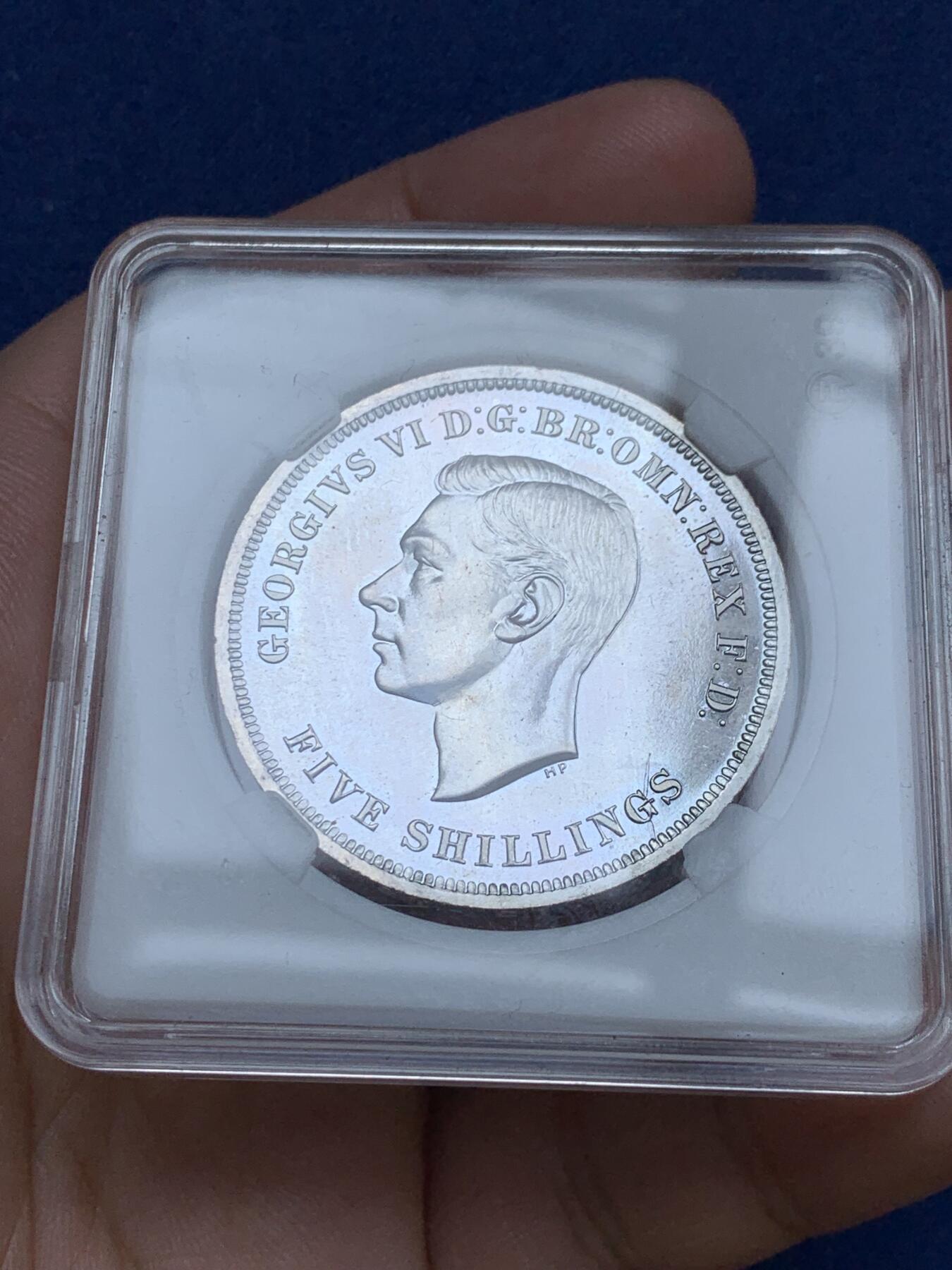 《竞宝斋》第295场- 周日，周一  2场连拍 （全场包邮） 英国乔治六世1951年马剑镍币 品相如图