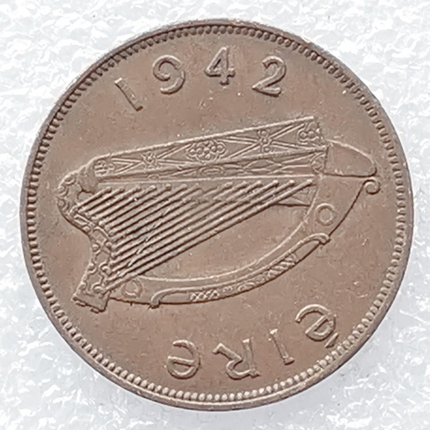 海外回流1元起拍小铺 各国钱币散币场 第14期 爱尔兰1942年1便士 美品