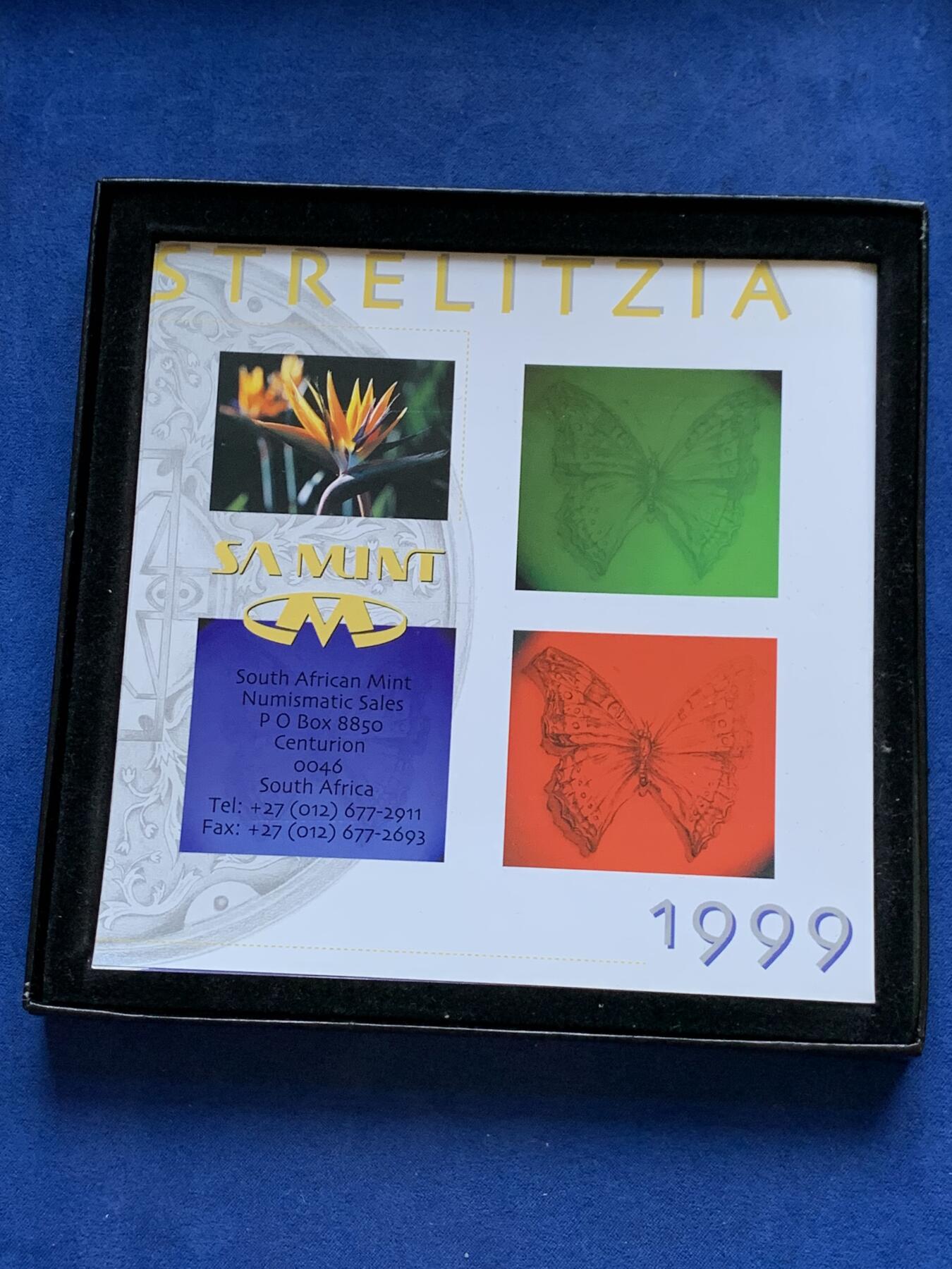 《竞宝斋》第295场- 周日，周一  2场连拍 （全场包邮） 1999 南非精制套币 豪华原装 全新无氧化 南非后期的精制套币非常少见