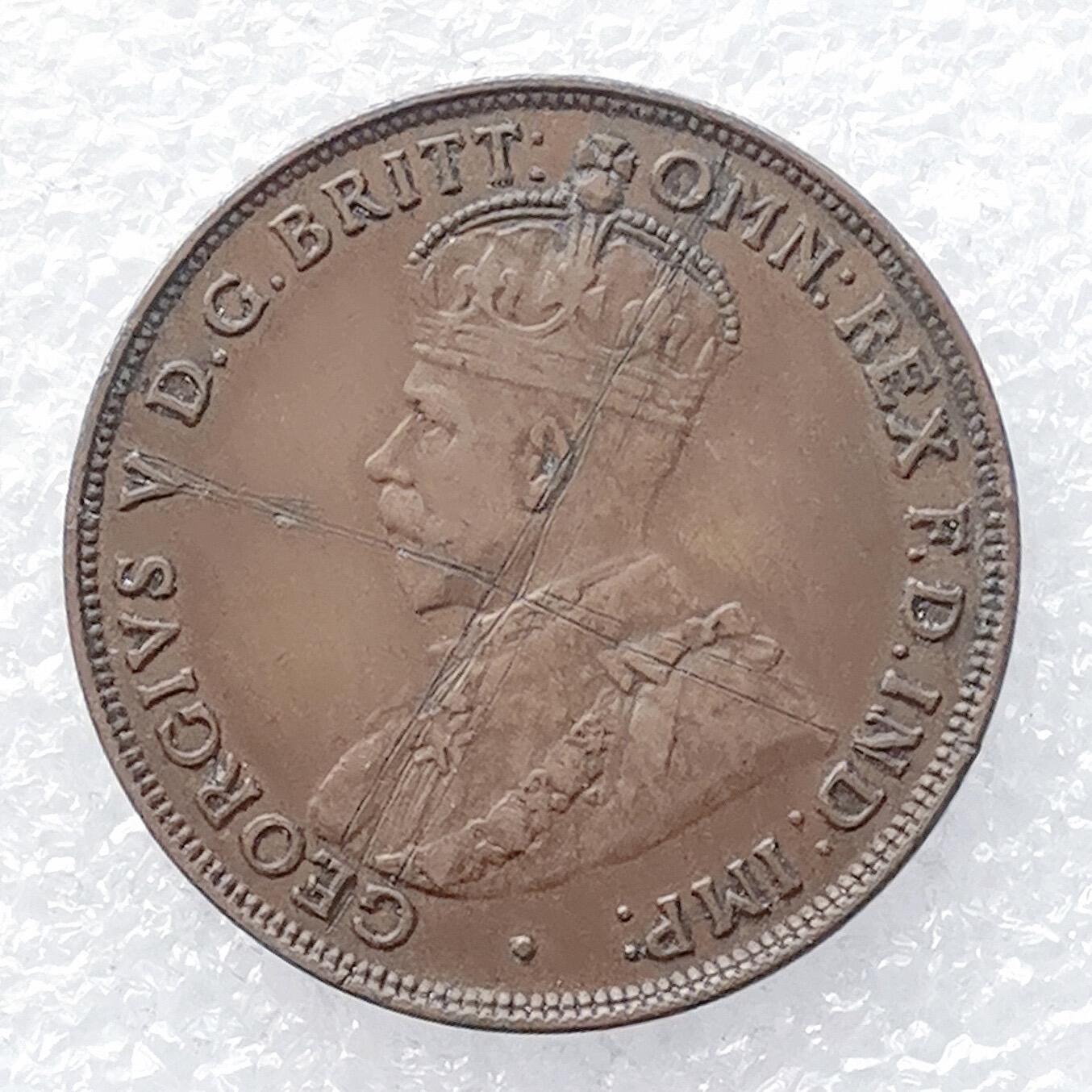 海外回流1元起拍小铺 各国钱币散币场 第14期 澳大利亚1916年乔治五世一便士铜币