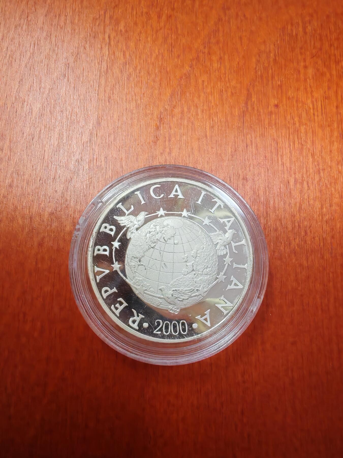 长老汇龙年精选第十九场拍卖 2000意大利千禧年之天空10000里拉精制银币，7000枚