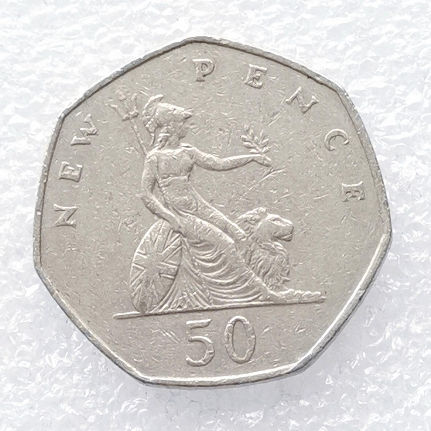 海外回流1元起拍小铺 各国钱币散币场 第14期 英国1969年大版50便士