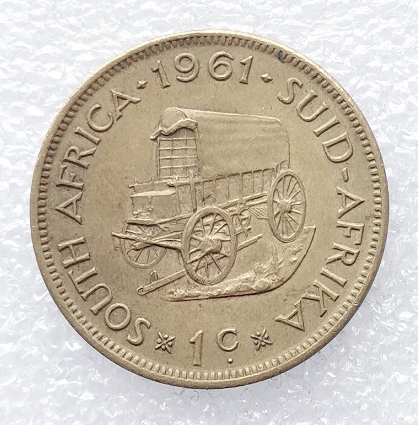 海外回流1元起拍小铺 各国钱币散币场 第14期 南非1961年吕贝克总统1分黄铜币