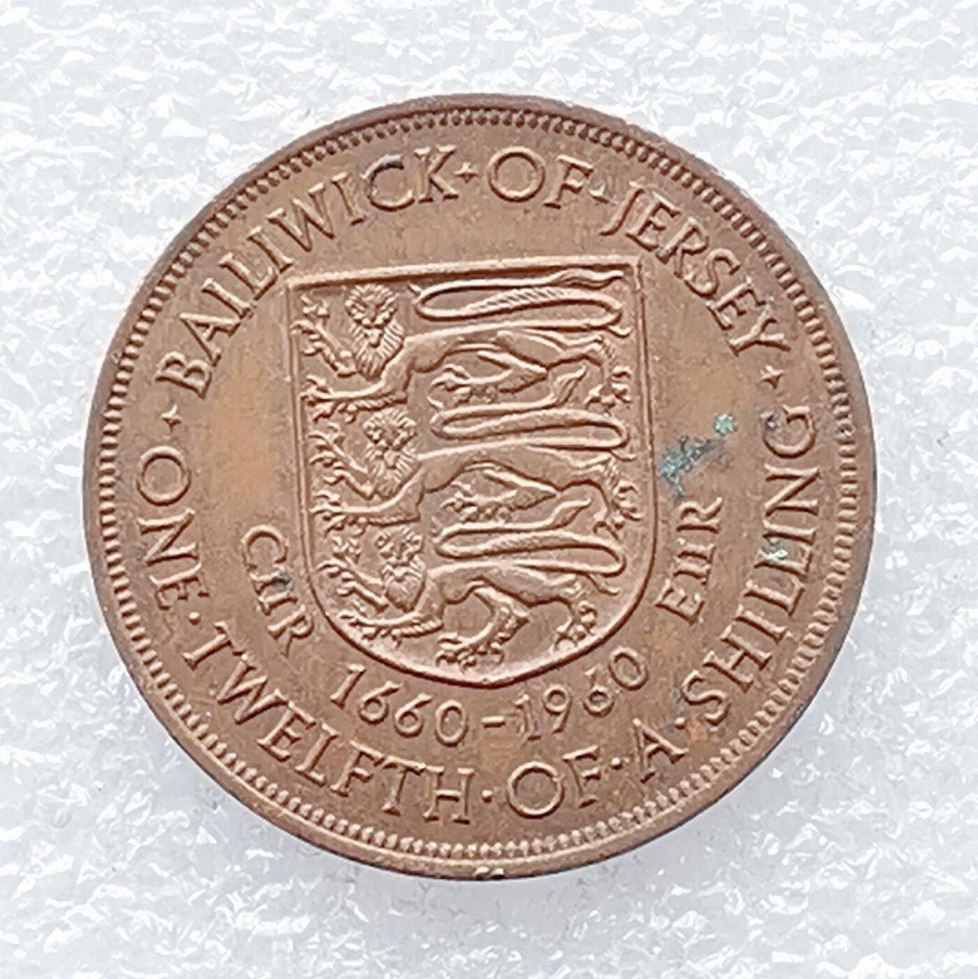 海外回流1元起拍小铺 各国钱币散币场 第14期 英属泽西岛1960年伊丽莎白二世一便士铜币