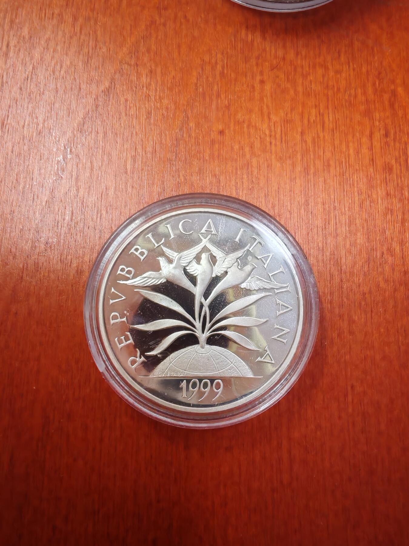 长老汇龙年精选第十九场拍卖 1999意大利千禧年之团结5000里拉精制银币，8170枚