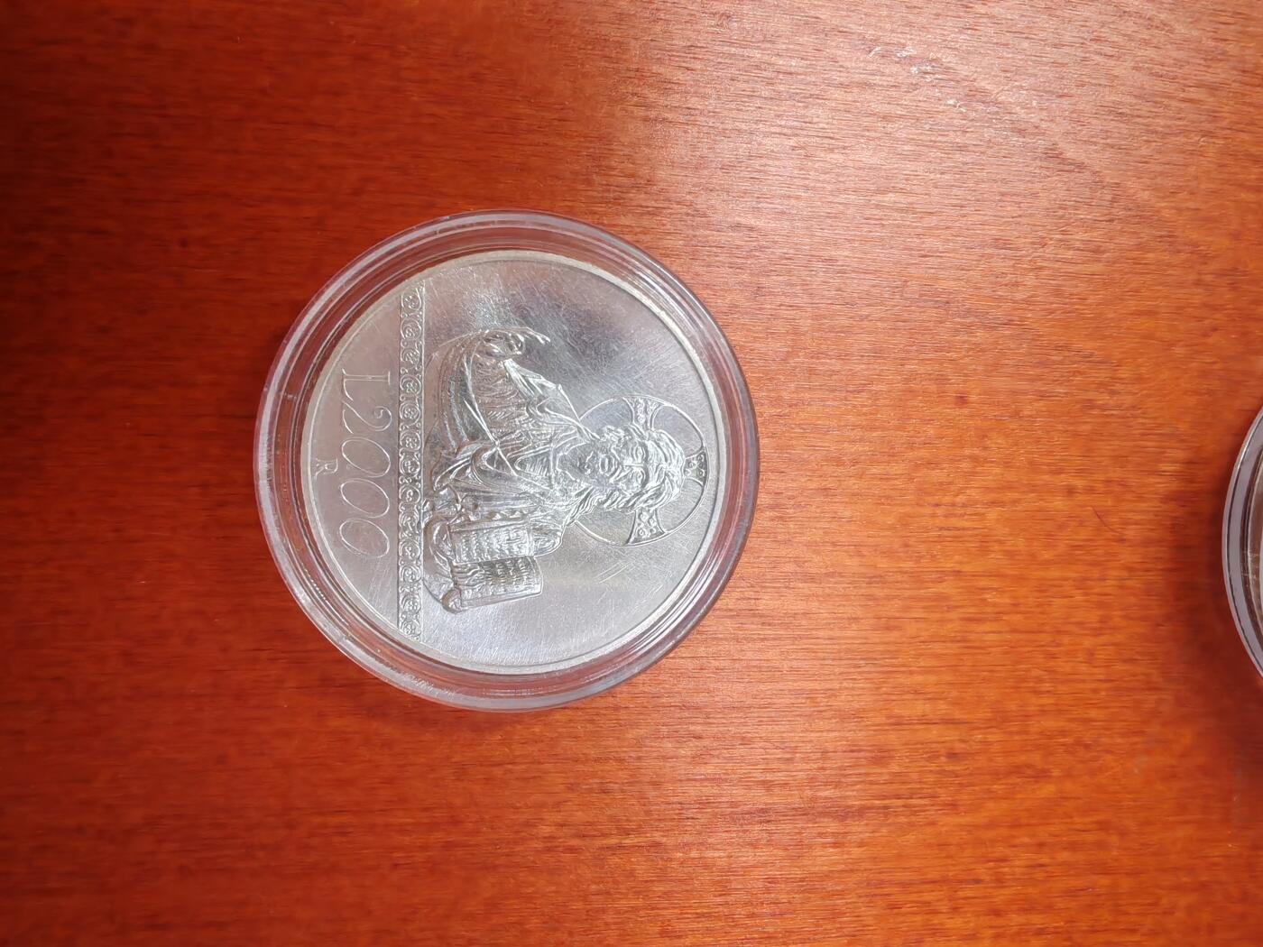长老汇龙年精选第十九场拍卖 1998意大利千禧年之信仰2000里拉普制银币，3.6万枚