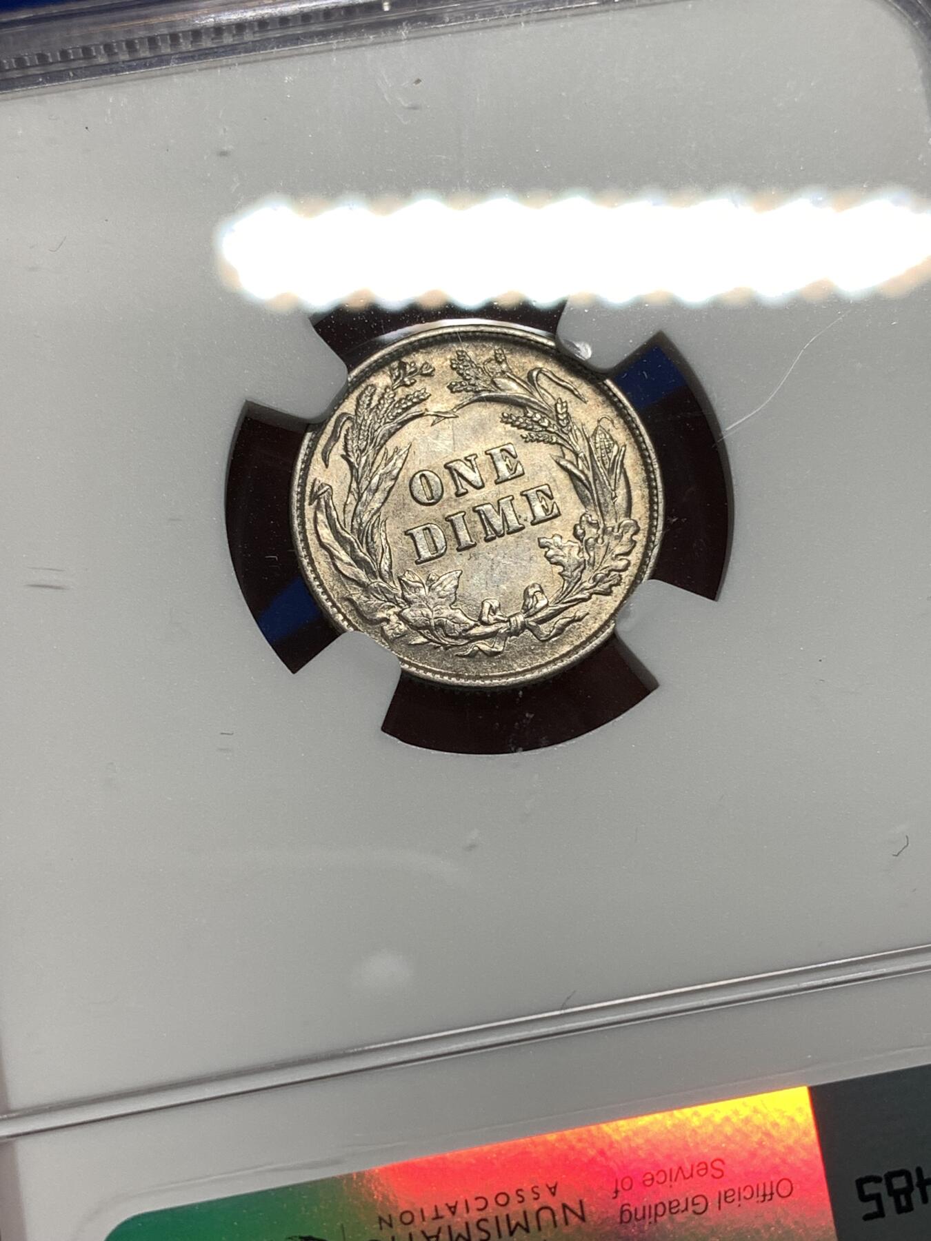 《竞宝斋》第295场- 周日，周一  2场连拍 （全场包邮） NGC AUD 美国1892年10美分银币