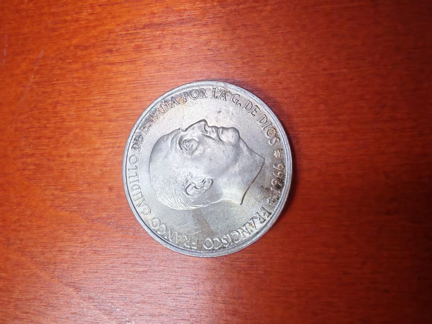 长老汇龙年精选第十九场拍卖 1966（68）西班牙弗朗哥100比塞塔银币