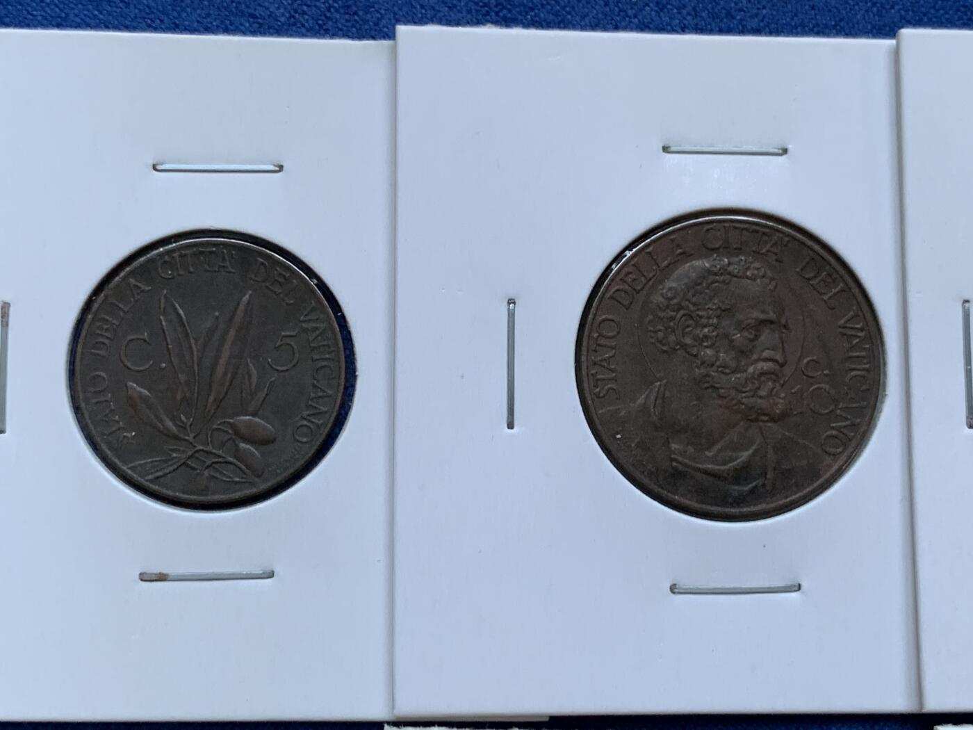 《竞宝斋》第295场- 周日，周一  2场连拍 （全场包邮） 8枚一组 梵蒂冈教皇国1933-34年8枚套 少见双年份版（含两银）