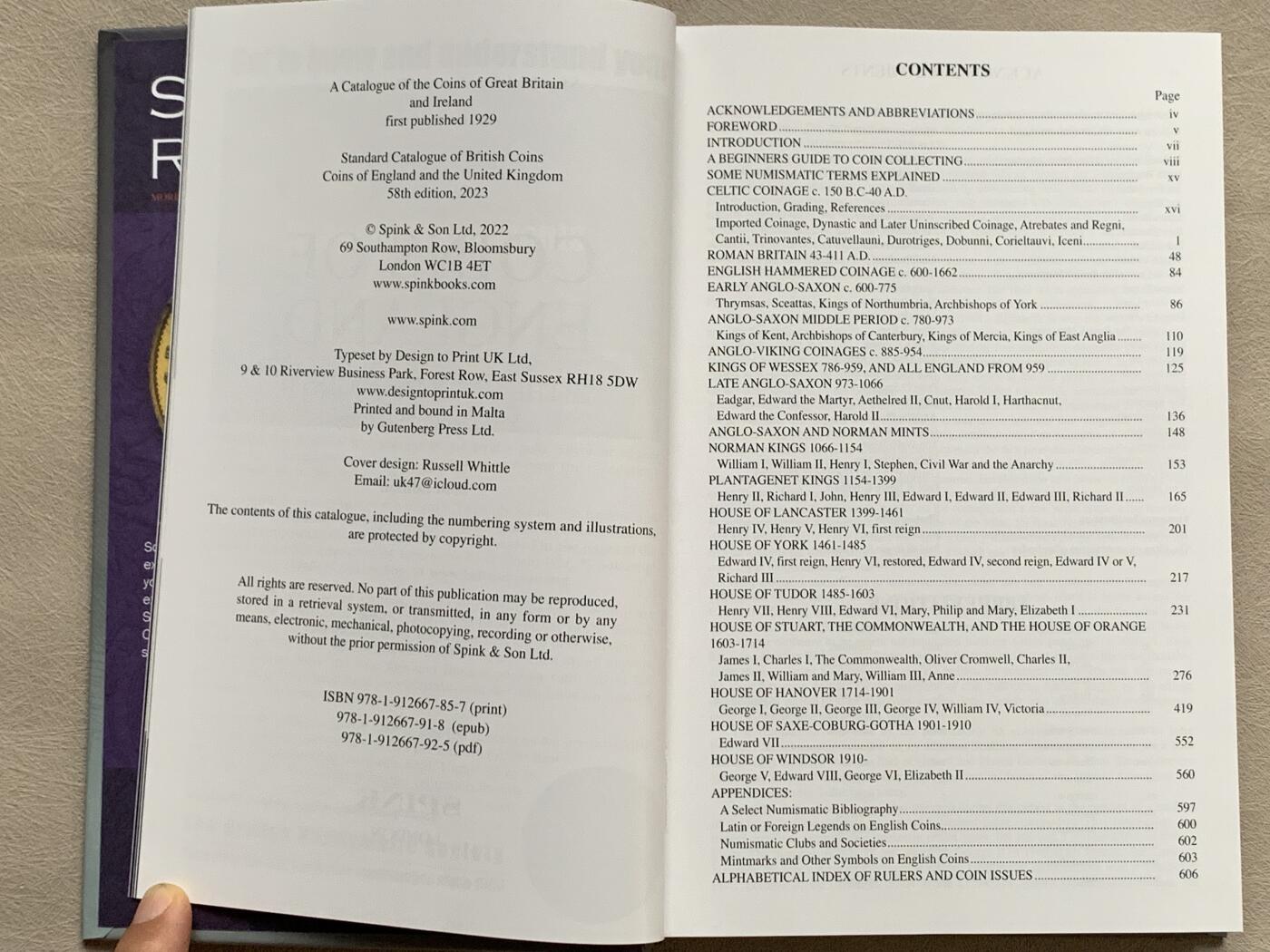 《竞宝斋》第295场- 周日，周一  2场连拍 （全场包邮） 2023版斯宾克英国钱币标准目录，评级公司的目录编号来源之一，收录从公元前150年-1971年间的英国钱币