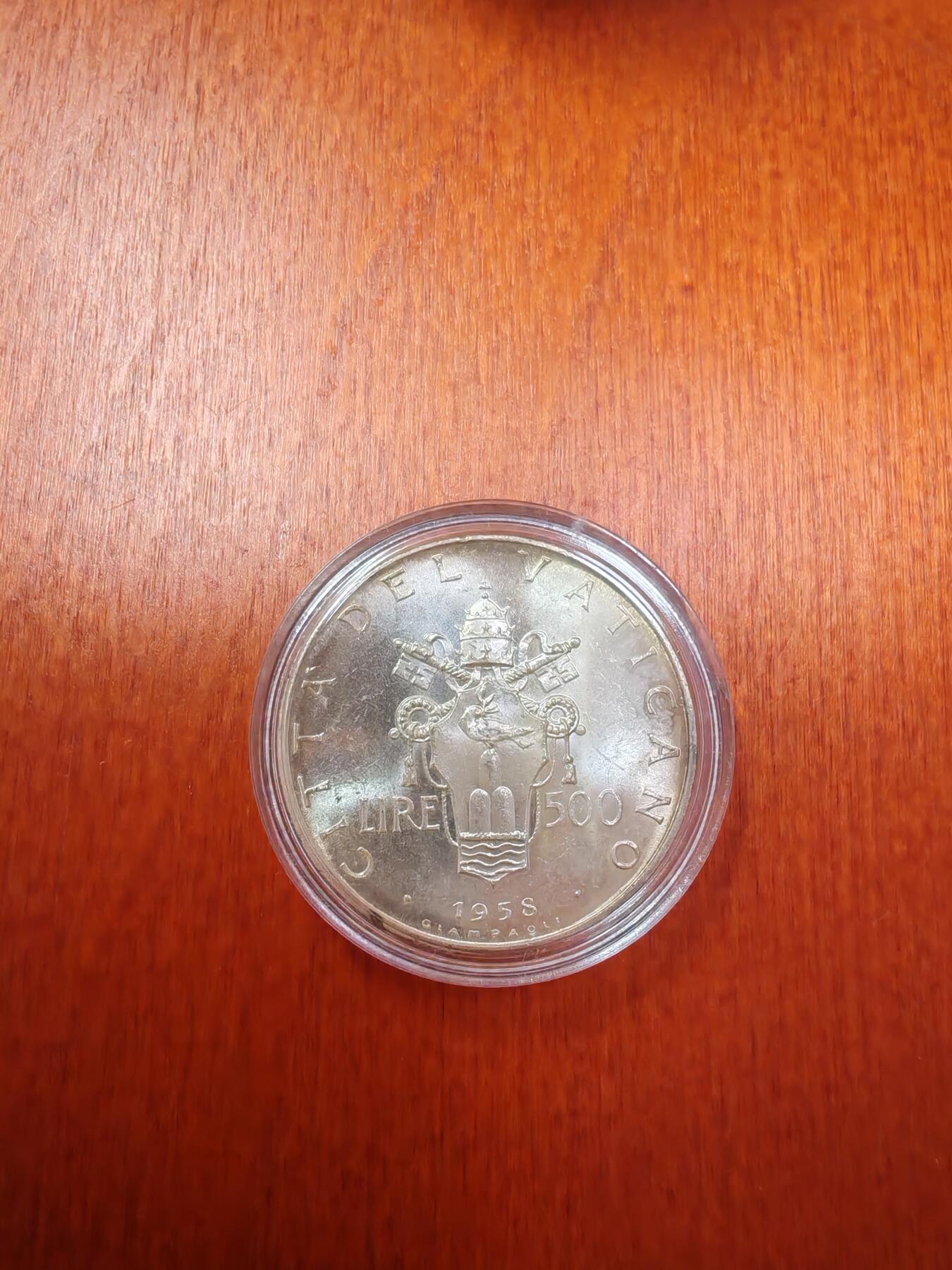 长老汇龙年精选第十九场拍卖 1958梵蒂冈教皇庇护十二世500里拉银币