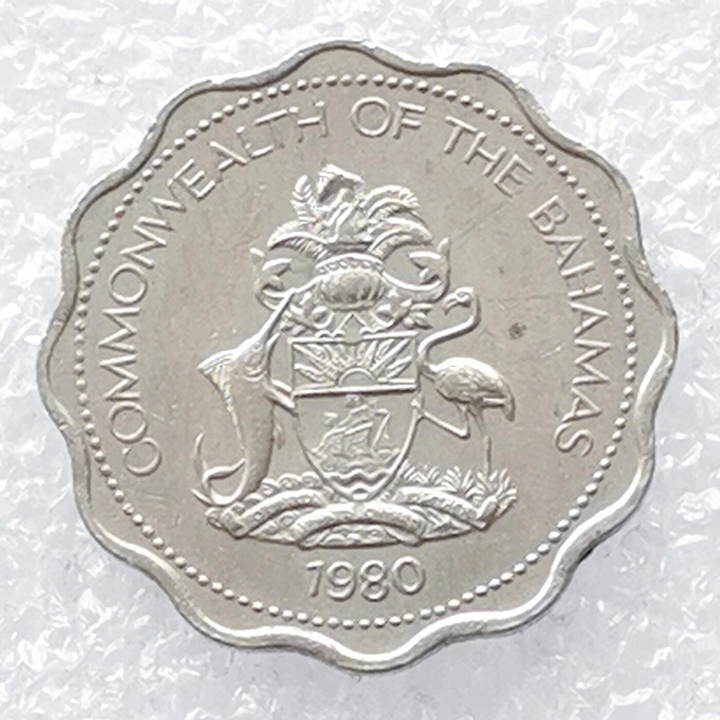 海外回流1元起拍小铺 各国钱币散币场 第14期 巴哈马1980年10分