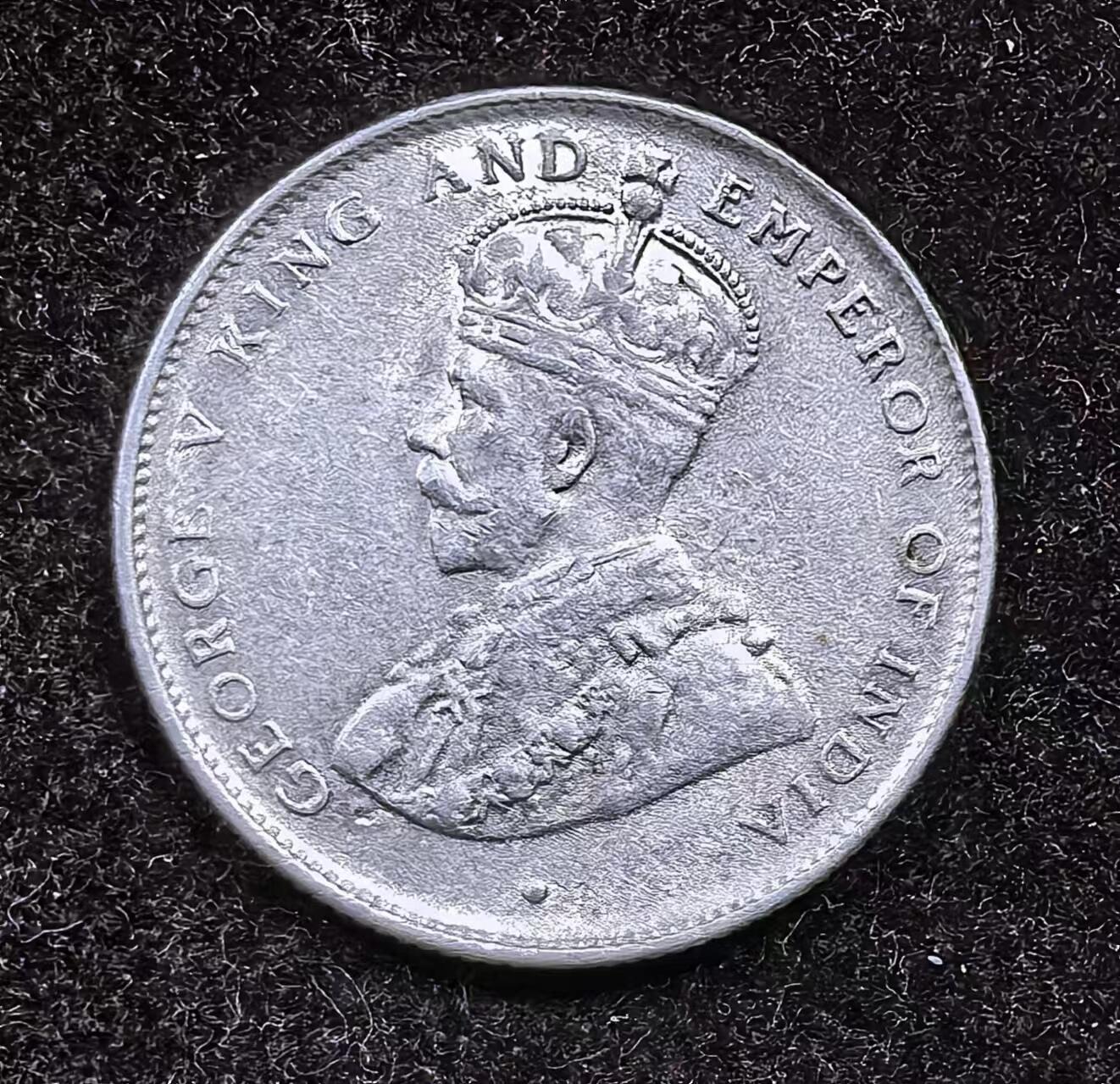 北京马甸外国币专卖微拍第124期，外国金银币专场，陆续上新，欢迎关注 英属锡兰1924年50分 银币  乔治五世    5.8319 g., 0.55 Silver