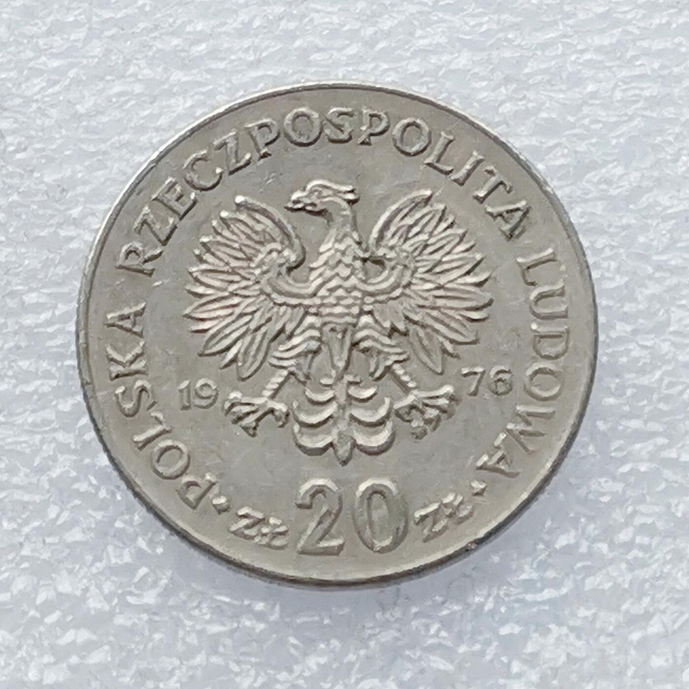 海外回流1元起拍小铺 各国钱币散币场 第14期 波兰1976年20兹罗提