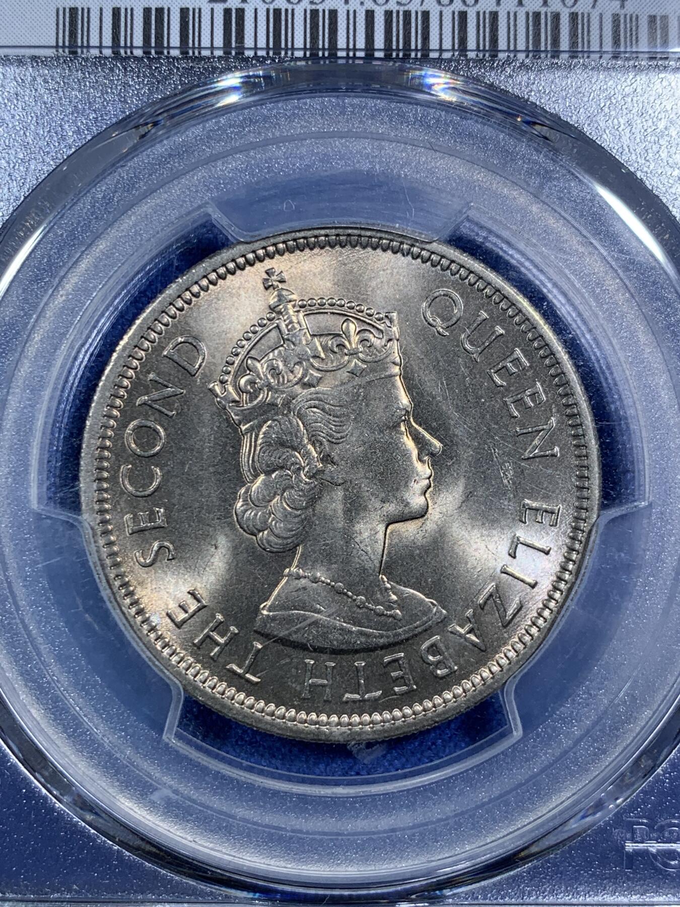 《竞宝斋》第295场- 周日，周一  2场连拍 （全场包邮） PCGS MS65 1973 香港 大一圆 大热品种 这一枚是原卷拆出即送评 两面转光 女王头面带淡淡的包浆 非常漂亮的一枚