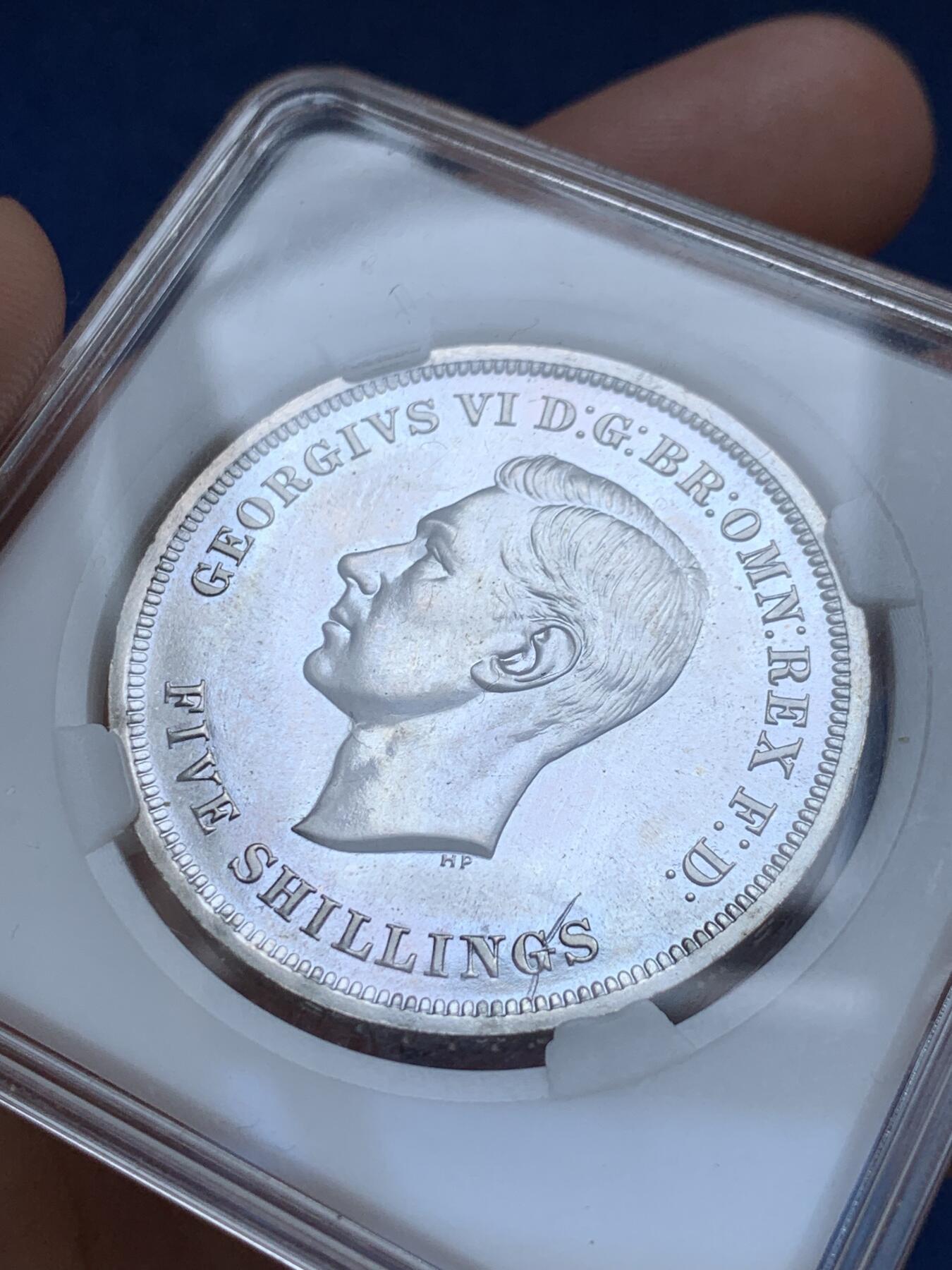 《竞宝斋》第295场- 周日，周一  2场连拍 （全场包邮） 英国乔治六世1951年马剑镍币 品相如图