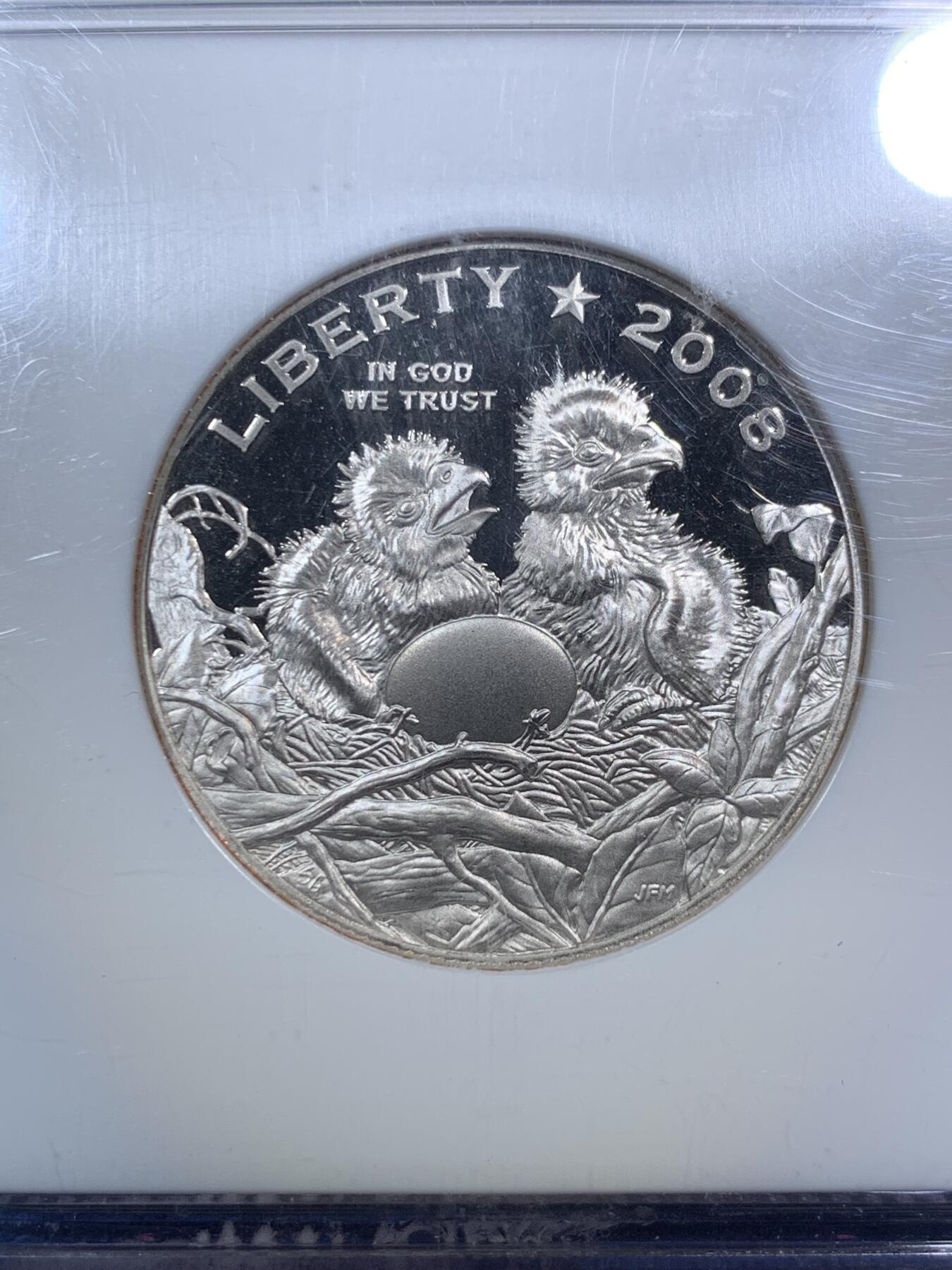 《竞宝斋》第295场- 周日，周一  2场连拍 （全场包邮） NGC PF70UC 美国2008年S版白头海雕半美元