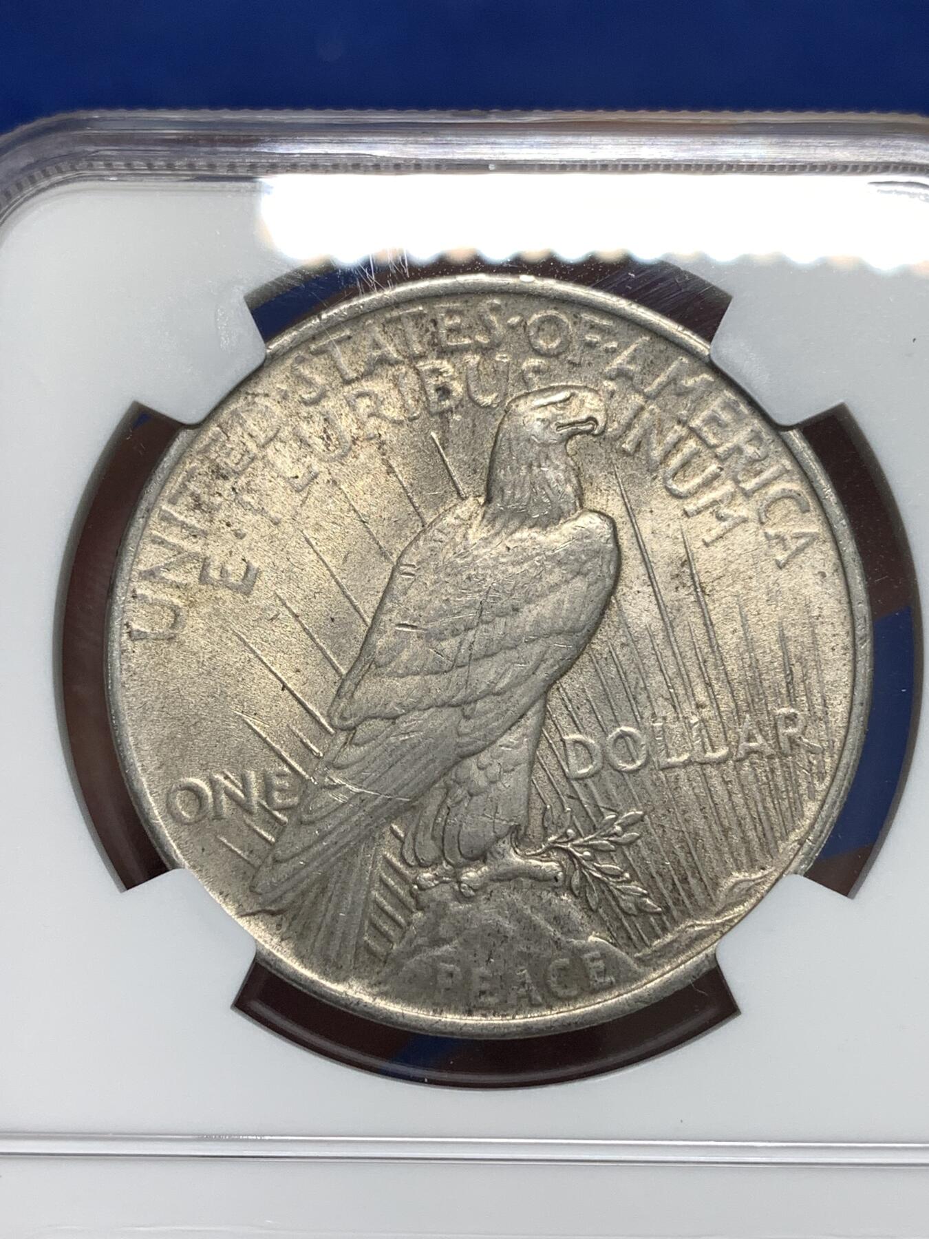 《竞宝斋》第295场- 周日，周一  2场连拍 （全场包邮） NGC UNC 美国1923年和平1美元银币