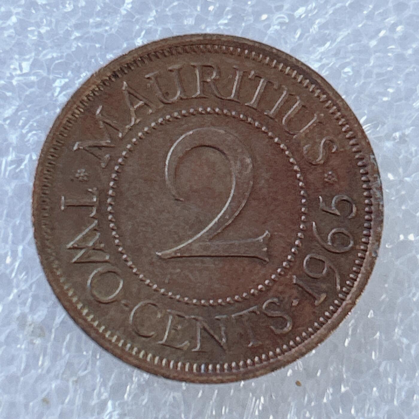 第一海外回流一元起拍收藏 散币专场 第107期 1965年英属毛里求斯2分大铜币