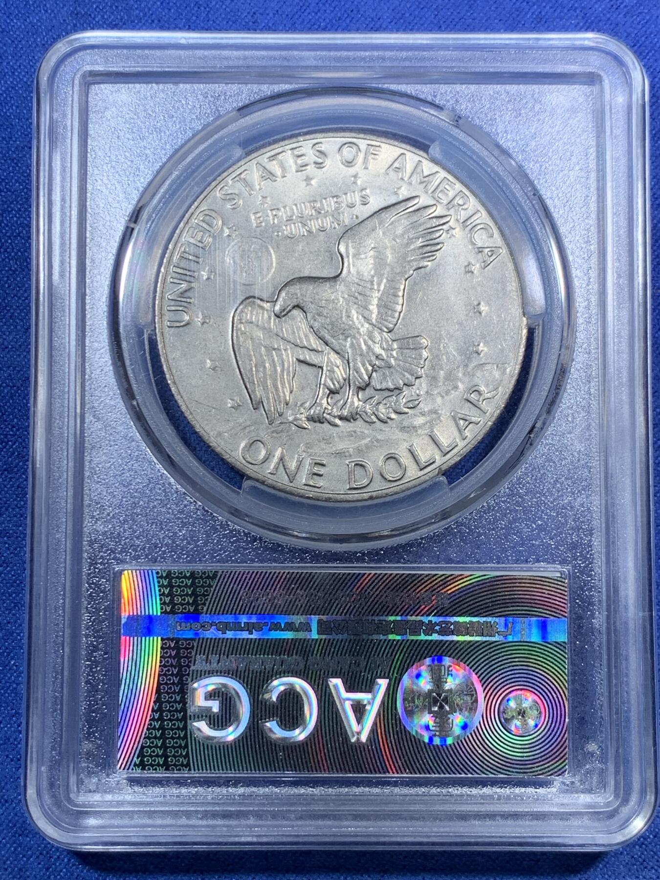 《竞宝斋》第295场- 周日，周一  2场连拍 （全场包邮） 两枚一组 ACG AU55/PF64 1978/1971年美国艾森豪威尔镍/银币 银币为精制银币