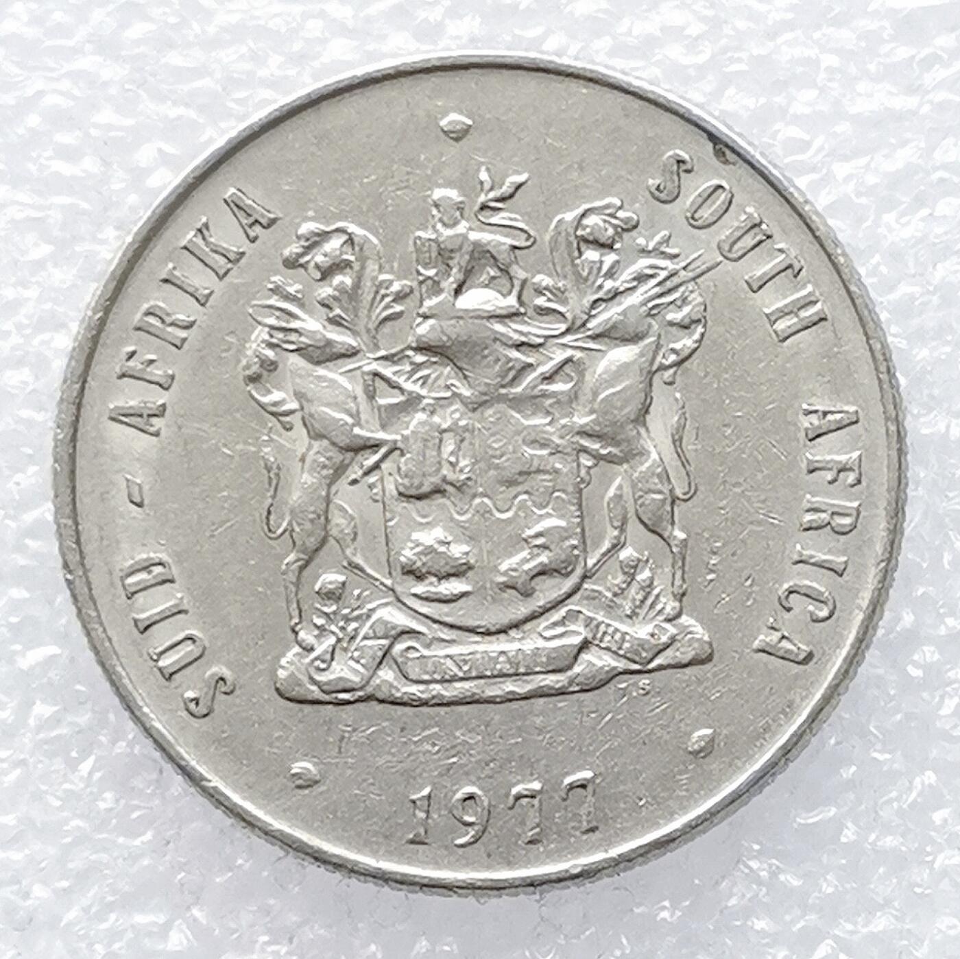 海外回流1元起拍小铺 各国钱币散币场 第14期 南非1977年跳羚1兰特