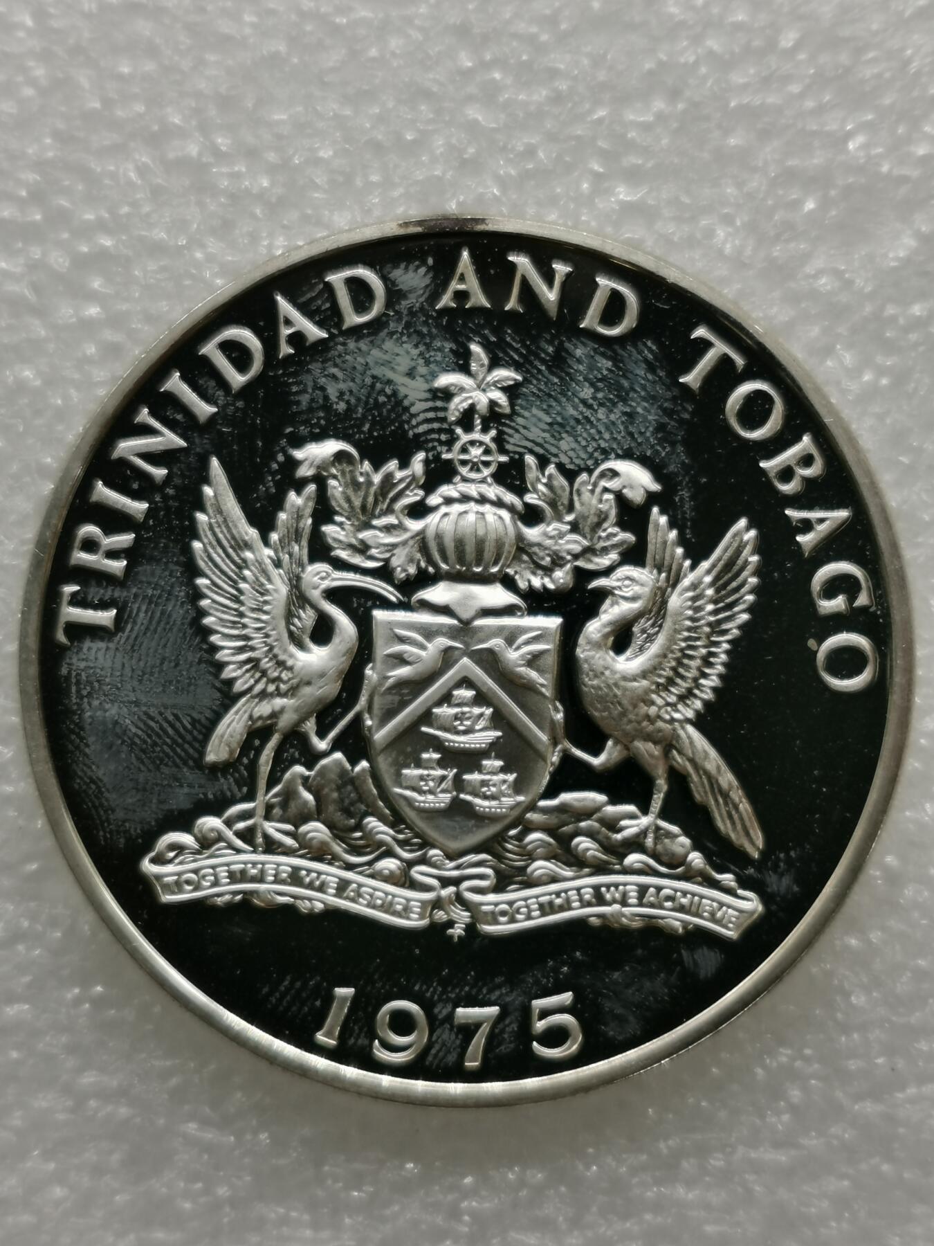 四叶草钱币第2场 散币 银币 套币 特立尼达和多巴哥1975年地图10元精制银币