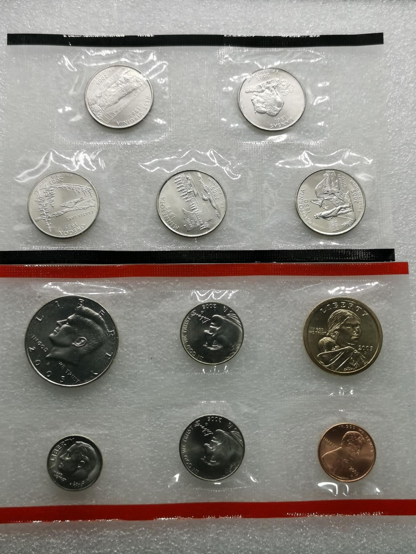 四叶草钱币第2场 散币 银币 套币 美国2003年套币11枚原装塑封