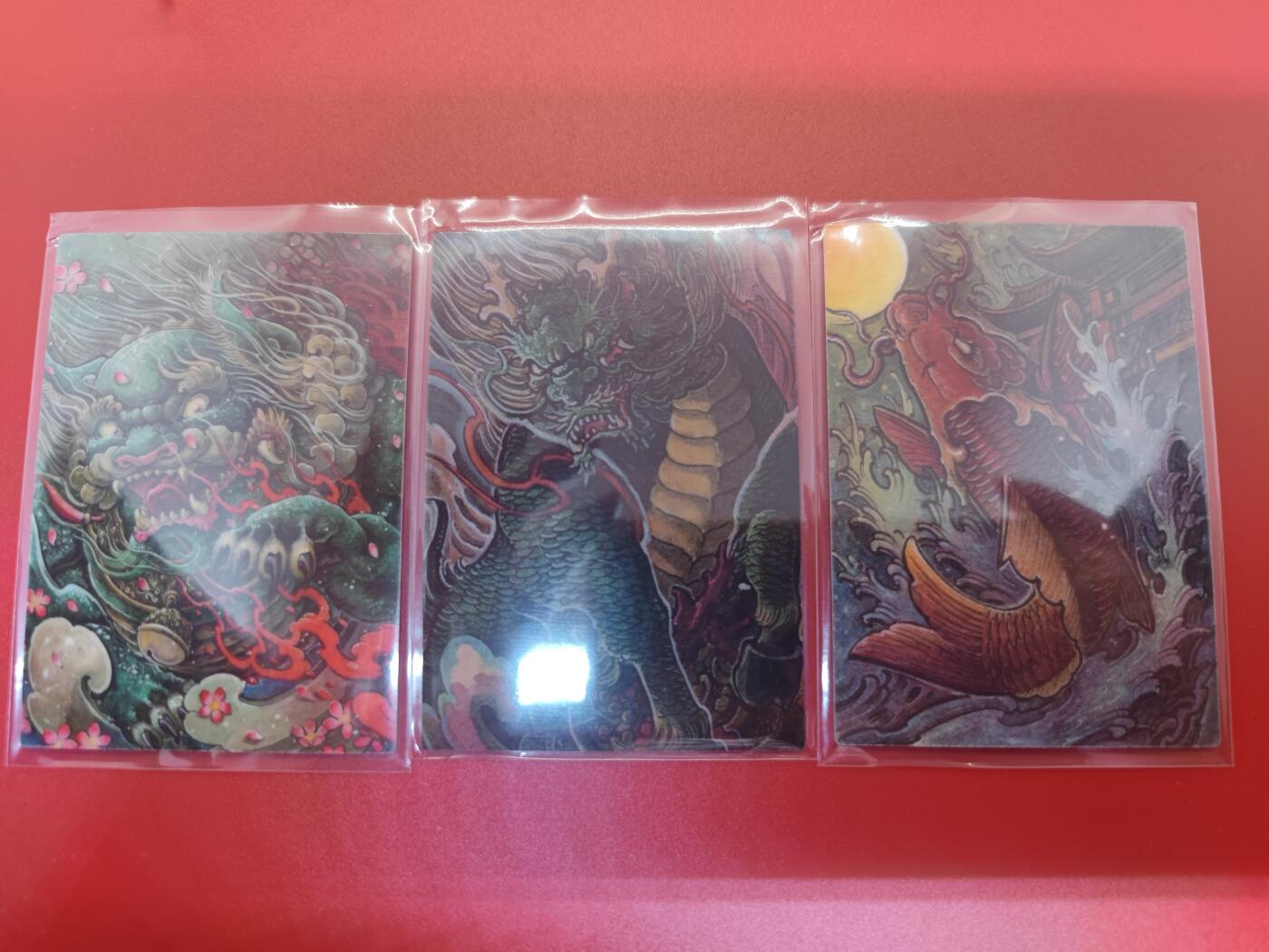 妖精的尾巴卡牌拍卖第二十四期(收拍品) 星宿文创-福狮-麒麟-鱼跃龙门特卡，3张