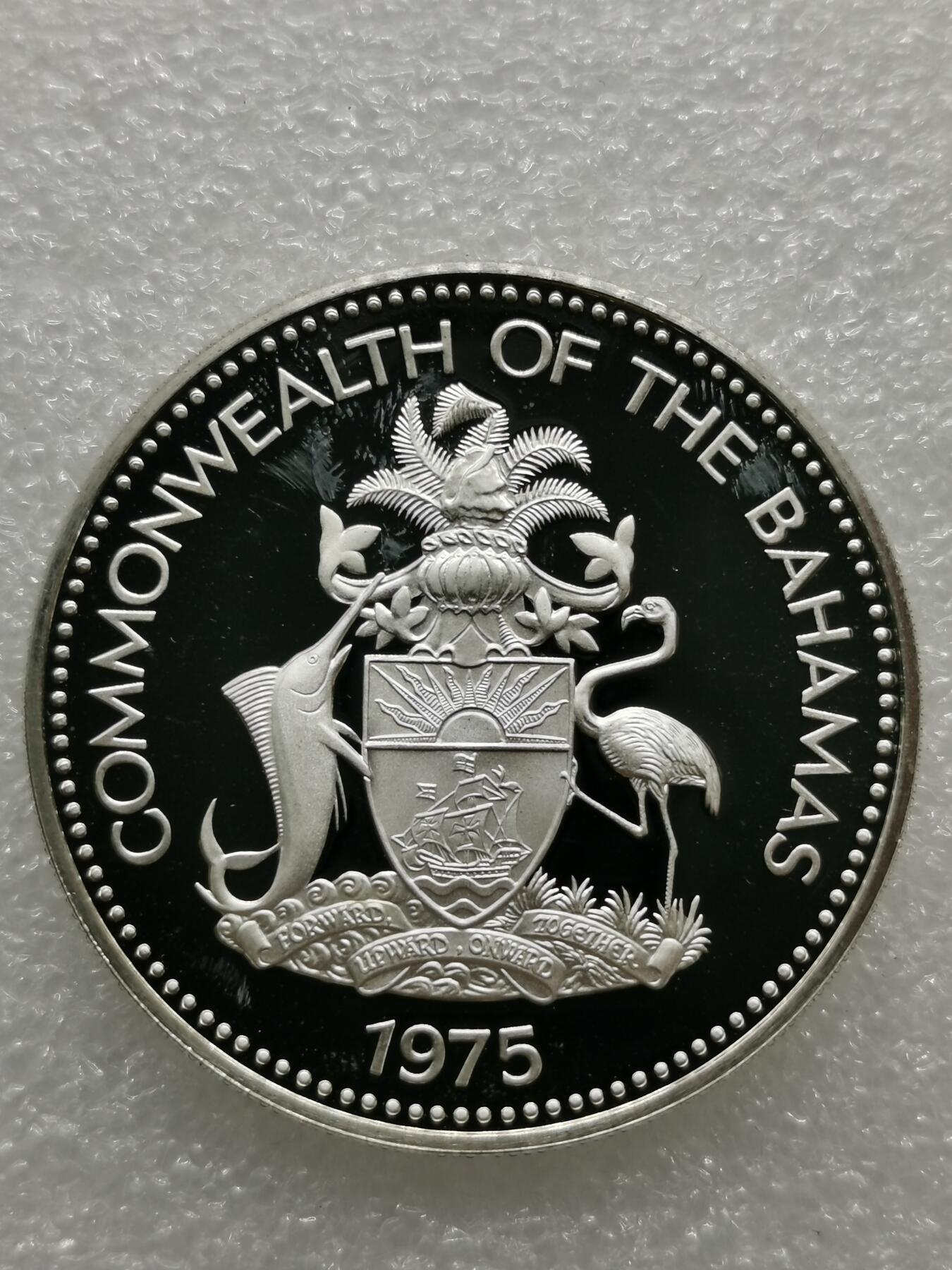 四叶草钱币第2场 散币 银币 套币 巴哈马1975年火烈鸟2元精制银币