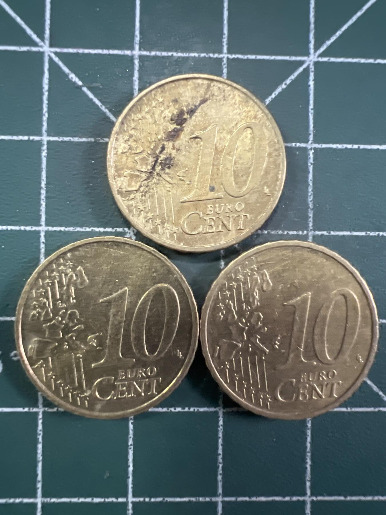 第674期 硬币专场 （无押金，捡漏，全场50包邮，偏远地区除外，接收代拍业务，本店十天发一次货） 德国10欧分  3枚