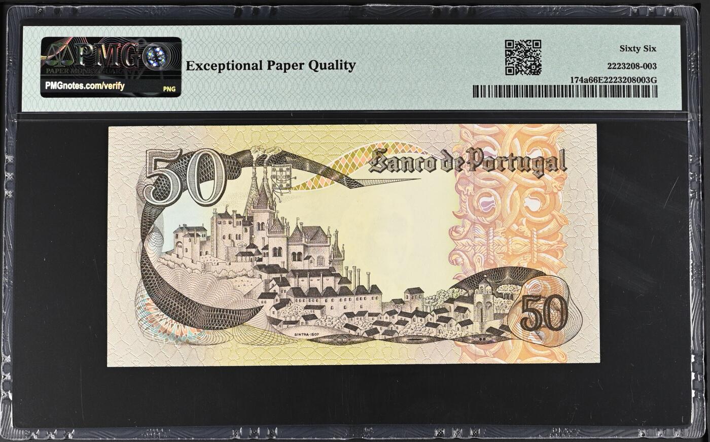 收藏联盟Quantum Auction 第367期拍卖  葡萄牙1968年50埃斯库多 PMG66 号码无457