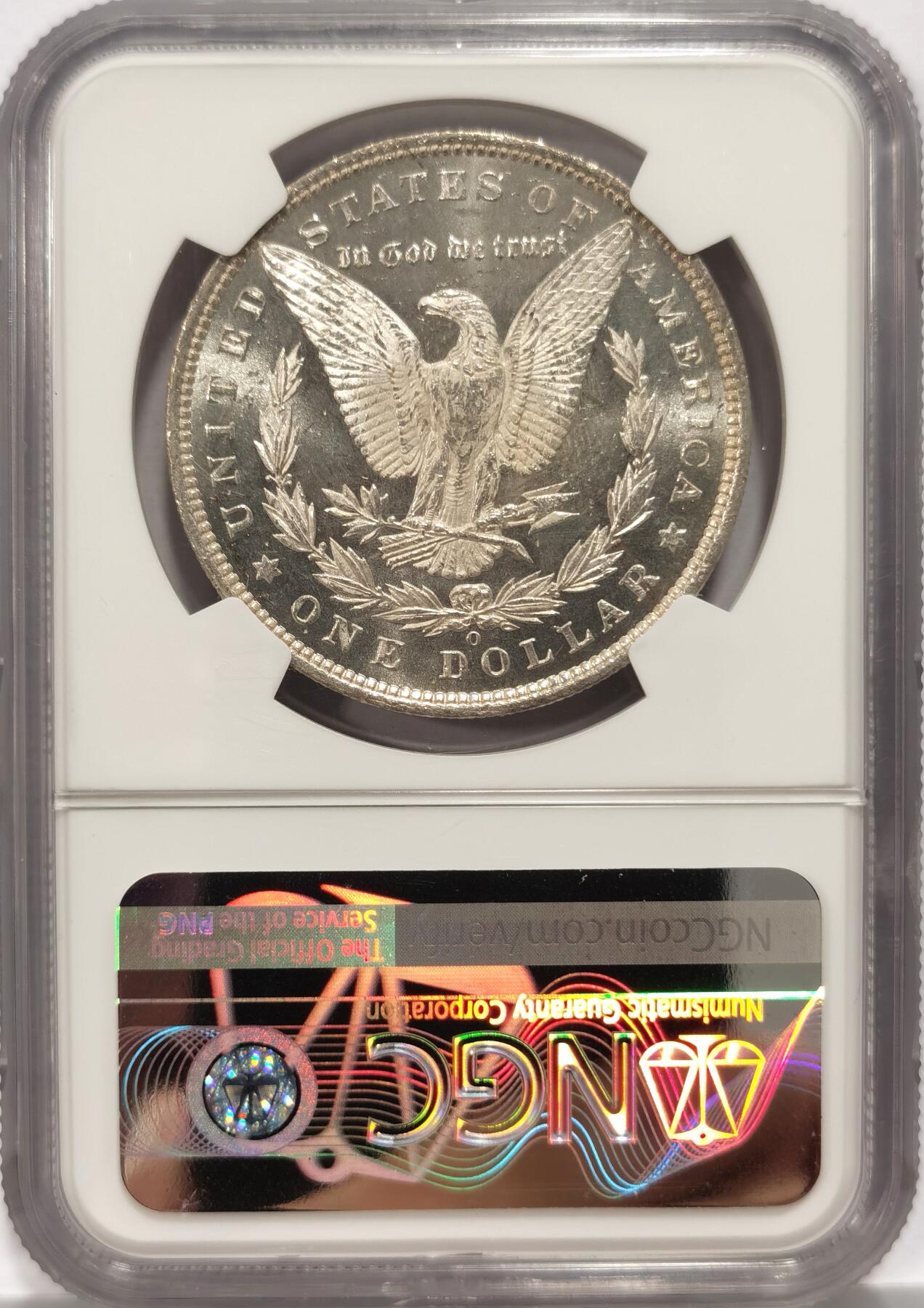 博洋堂世界钱币拍卖第087期（全场包邮） NGC MS62PL 美国1885年O版摩根1美元银币
