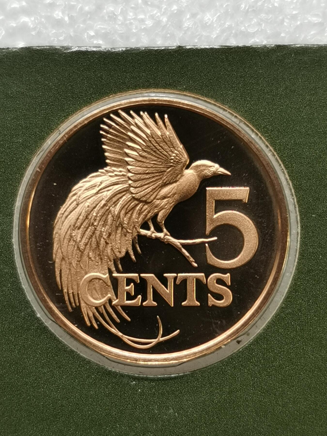 四叶草钱币第2场 散币 银币 套币 特立尼达和多巴哥1978年精制套币5枚 原封