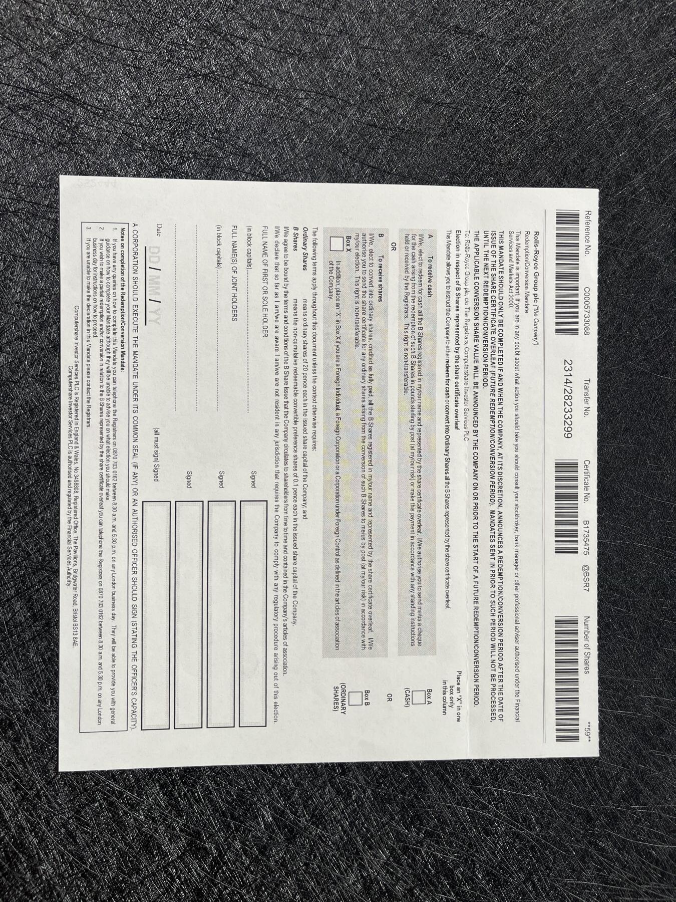 劳斯莱斯汽车公司股票