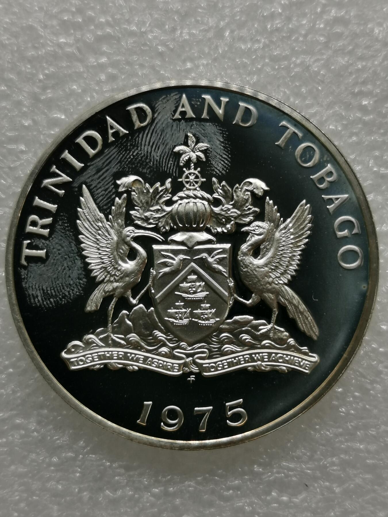四叶草钱币第2场 散币 银币 套币 特立尼达和多巴哥1975年 红鹮5元精制银币