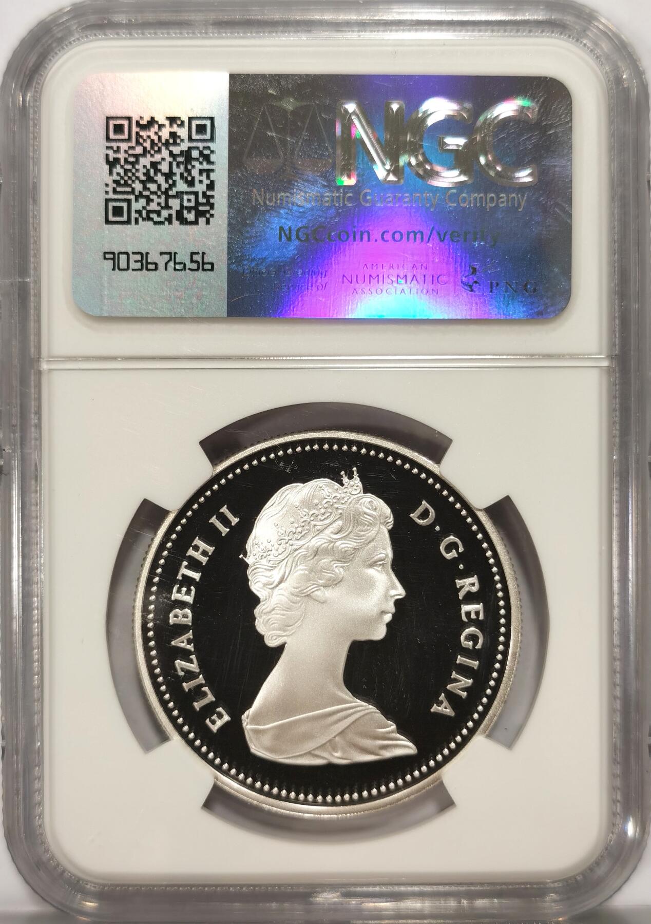 博洋堂世界钱币拍卖第087期（全场包邮） 加拿大1982年里贾纳市成立一百周年纪念银币NGC-PF69UC，PROOF精制币，币面清爽干净又漂亮，状态极佳