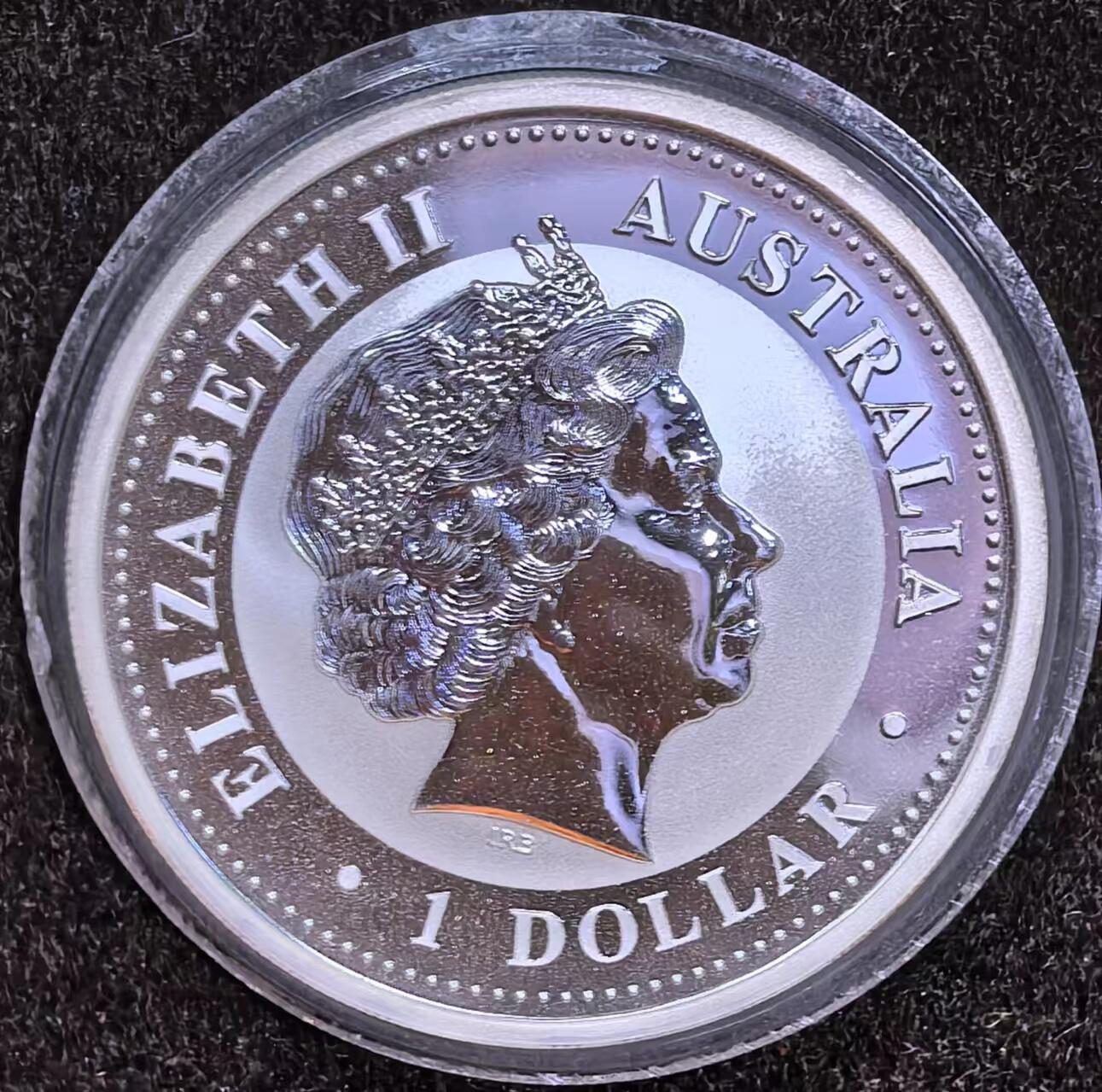 北京马甸外国币专卖微拍第124期，外国金银币专场，陆续上新，欢迎关注 2004年澳大利亚1盎司彩色生肖猴银币