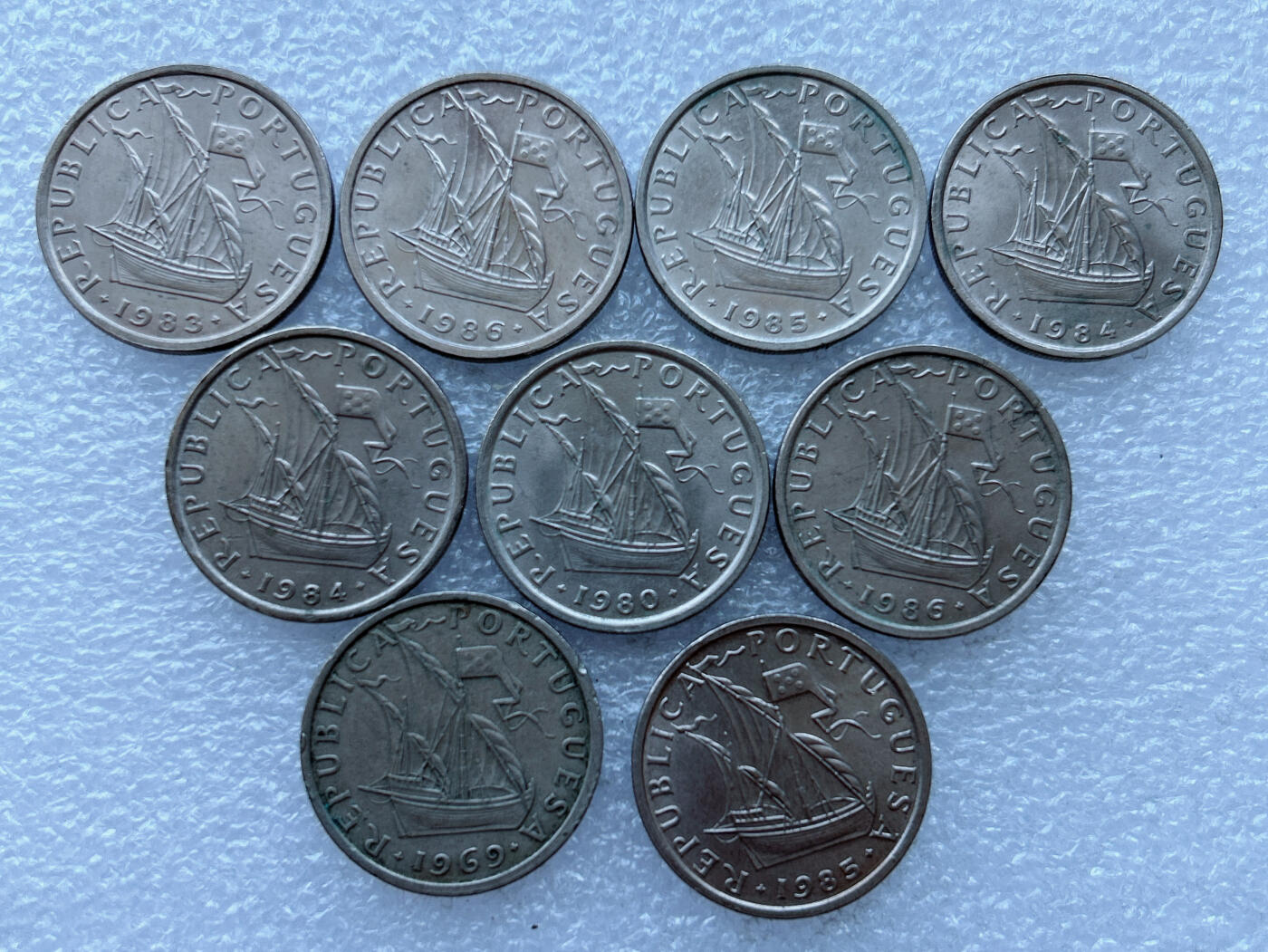 第一海外回流一元起拍收藏 散币专场 第108期 葡萄牙5埃斯库多 9枚