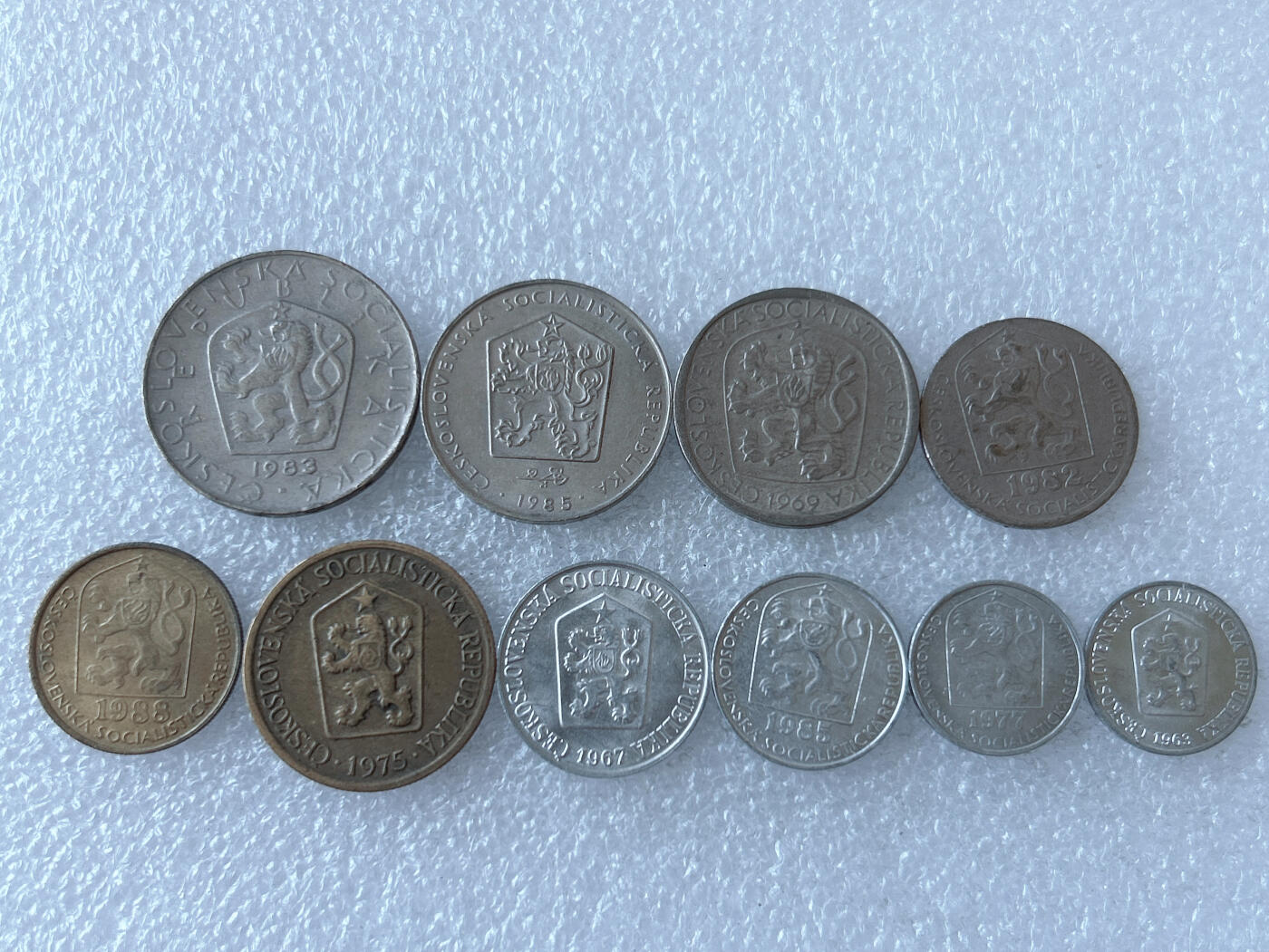 第一海外回流一元起拍收藏 散币专场 第108期 捷克斯洛伐克硬币10枚