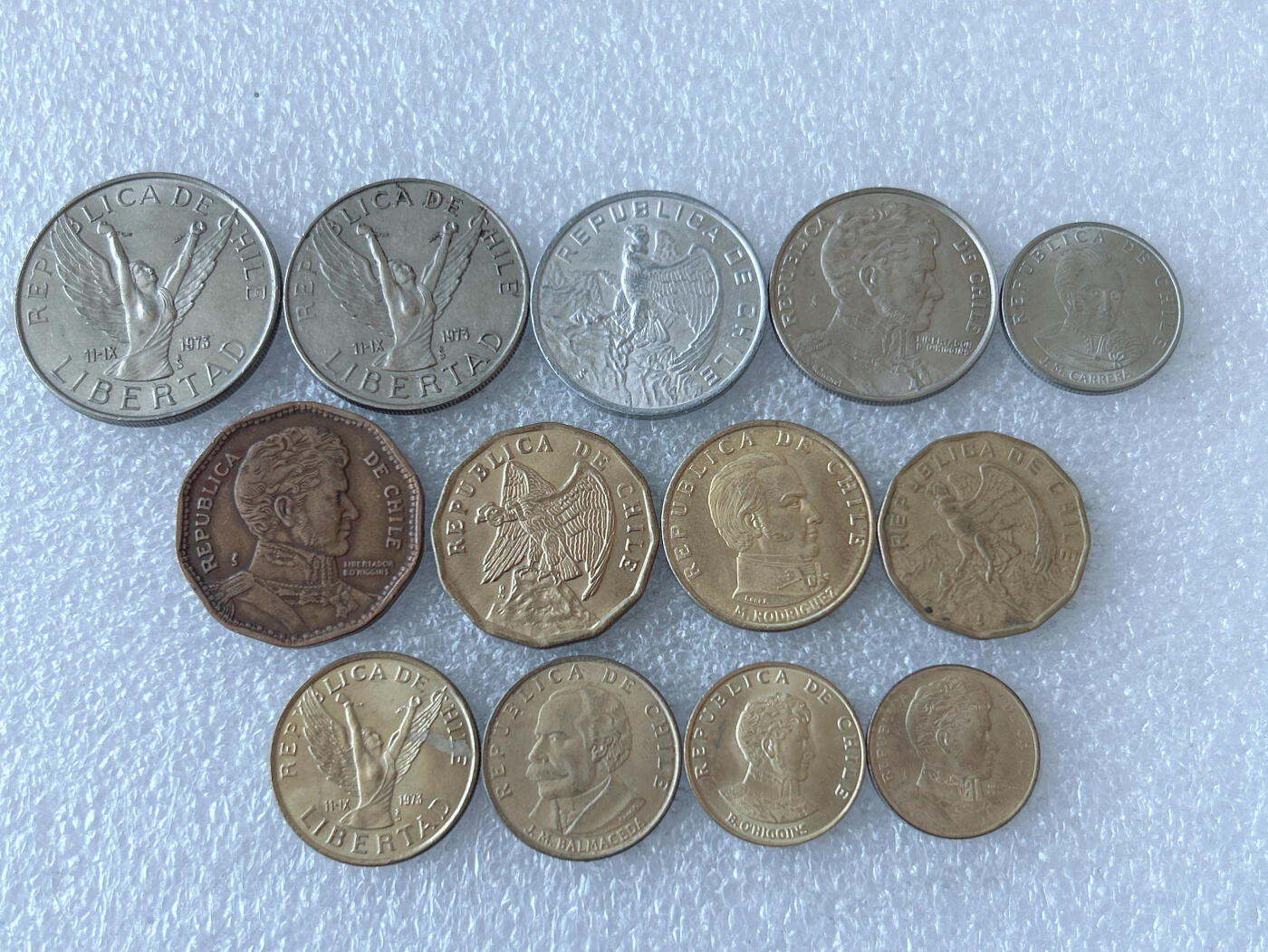 第一海外回流一元起拍收藏 散币专场 第108期 智利硬币13枚 无重复