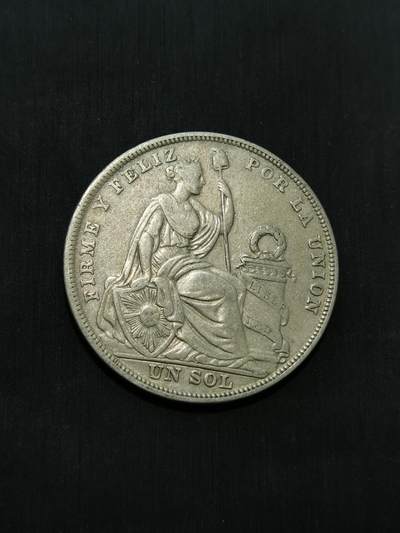 臻藏泉阁国内外钱币 - 秘鲁1索尔银币