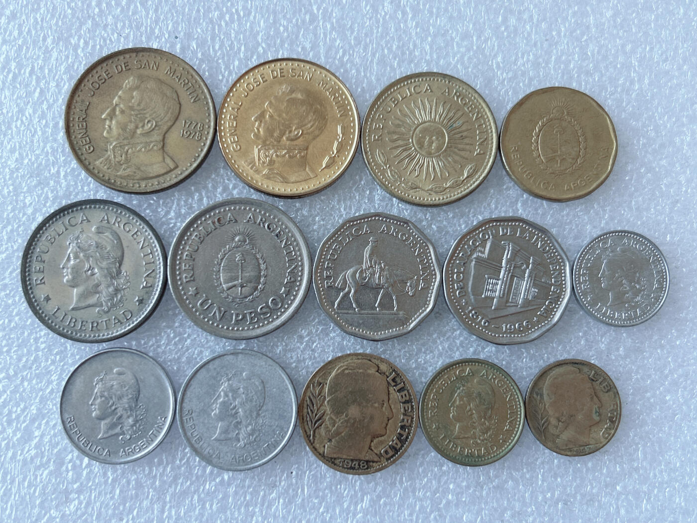 第一海外回流一元起拍收藏 散币专场 第108期 阿根廷硬币14枚 无重复