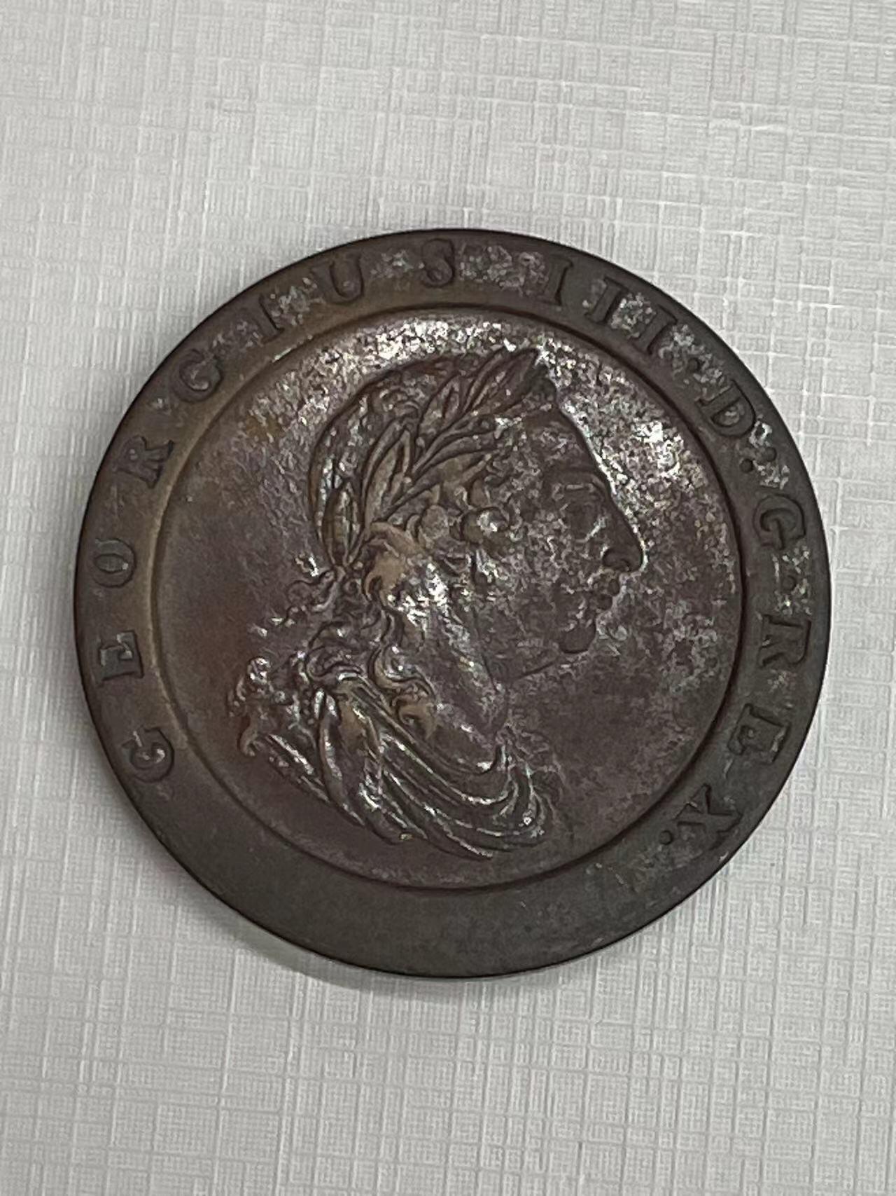大中华拍卖第752期 1797英国大车轮2便士铜币